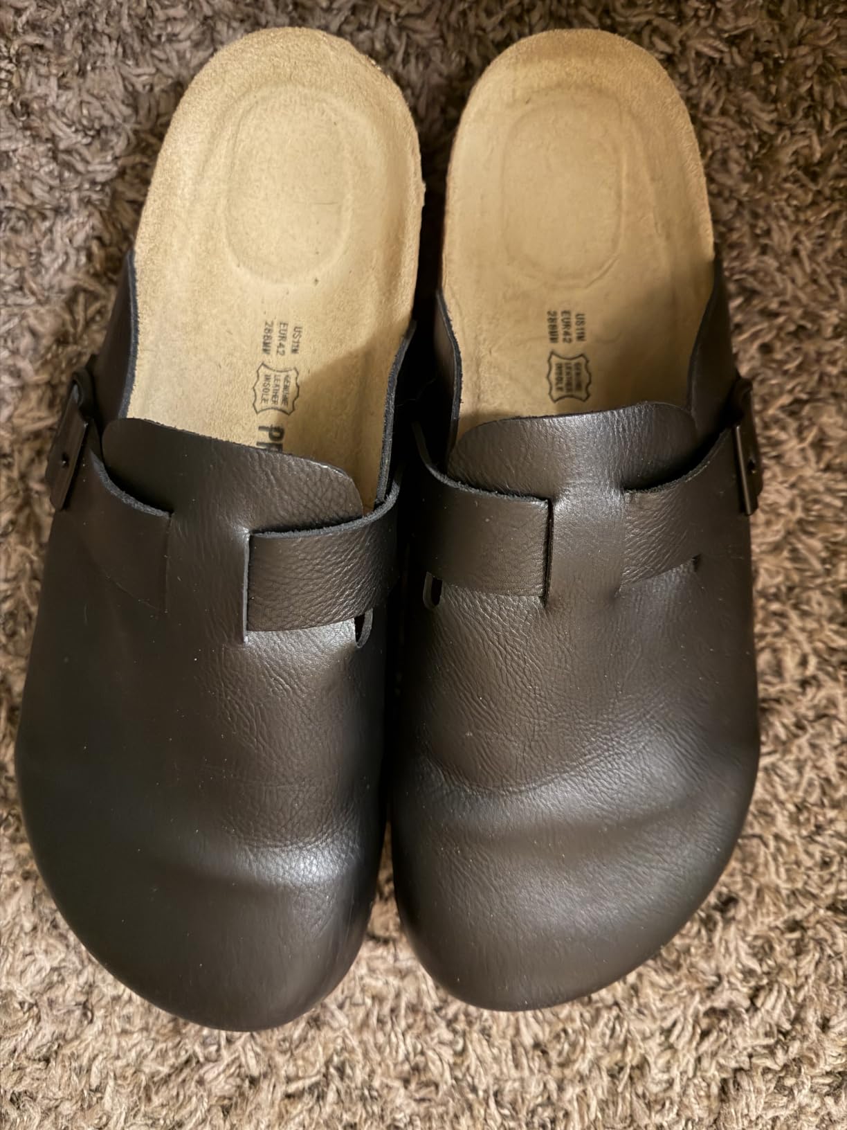 100% Genuine Leather Slip-on Footbed Clogs for Women - Fall Shoes for Women customer photo 2