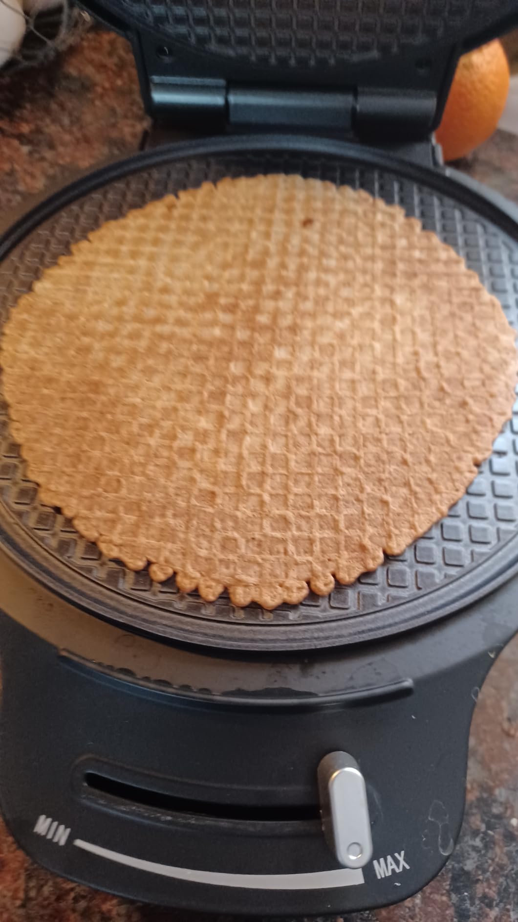 Baker's Friend Waffle Cone Maker Machine with Browning Control, 7.5” Ice Cream Cone Maker, Cone Roller & Bowl Press Included,Thin Waffle Maker Crispy, Nonstick Waffle Bowl Maker,Aqua customer photo 2