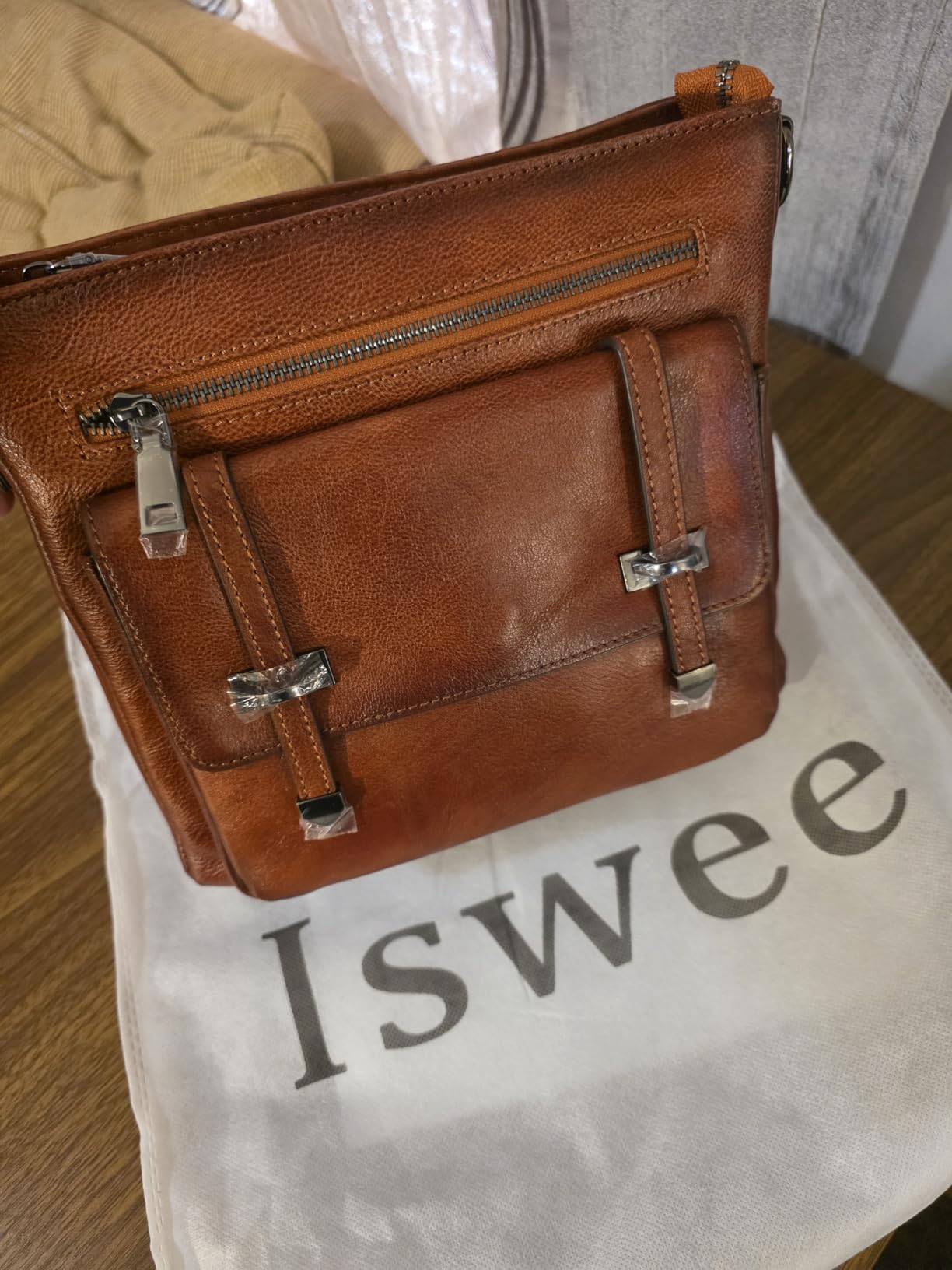 Iswee Soft Leather Crossbody Bags for Women Shoulder Handbags Multi Pockets customer photo 2