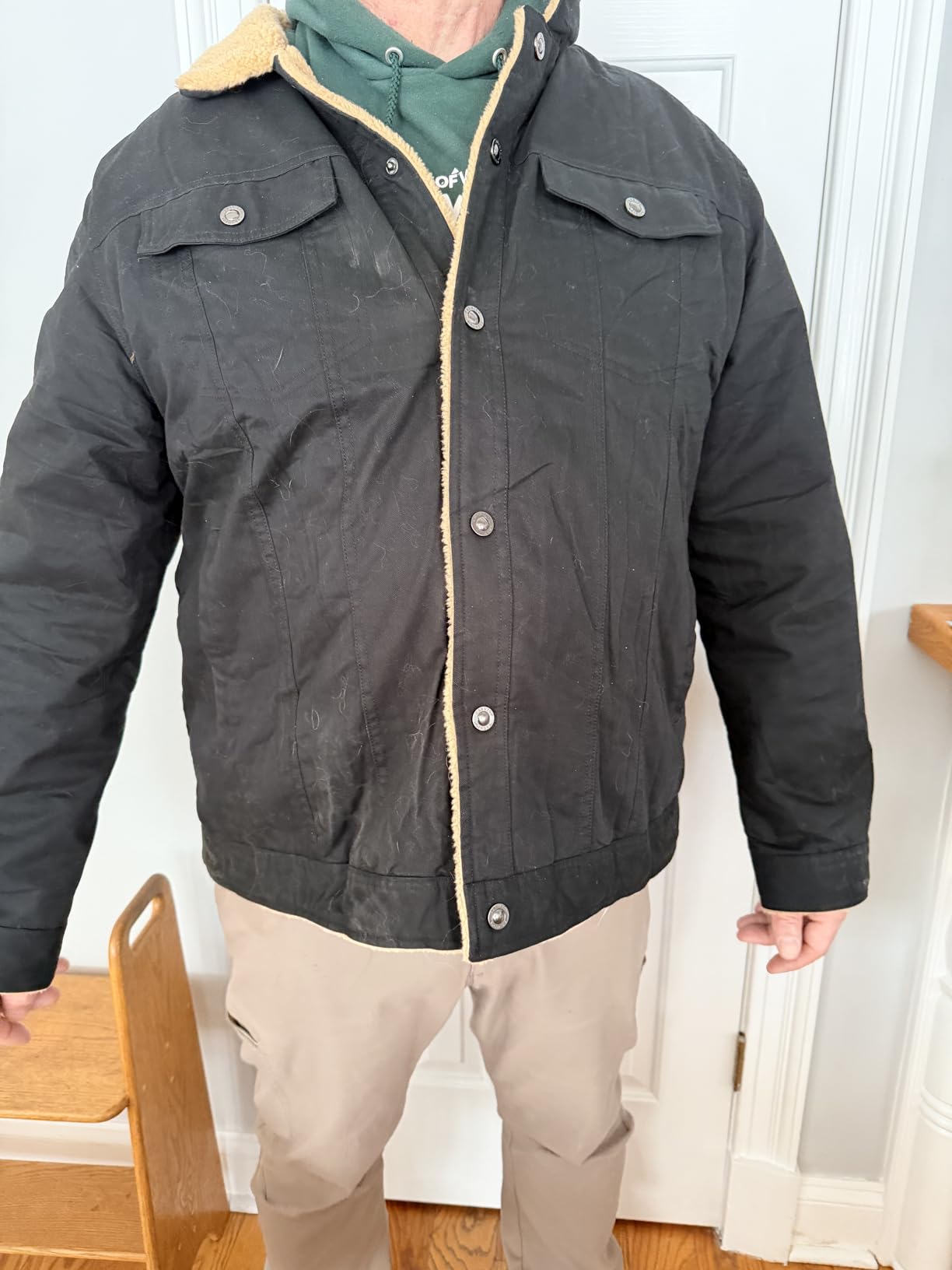 MAGCOMSEN Winter Jackets for Men Thick Thermal Fleece Lined Coats Warm Cotton Sherpa Jacket Work Cargo Multi Pockets customer photo 2