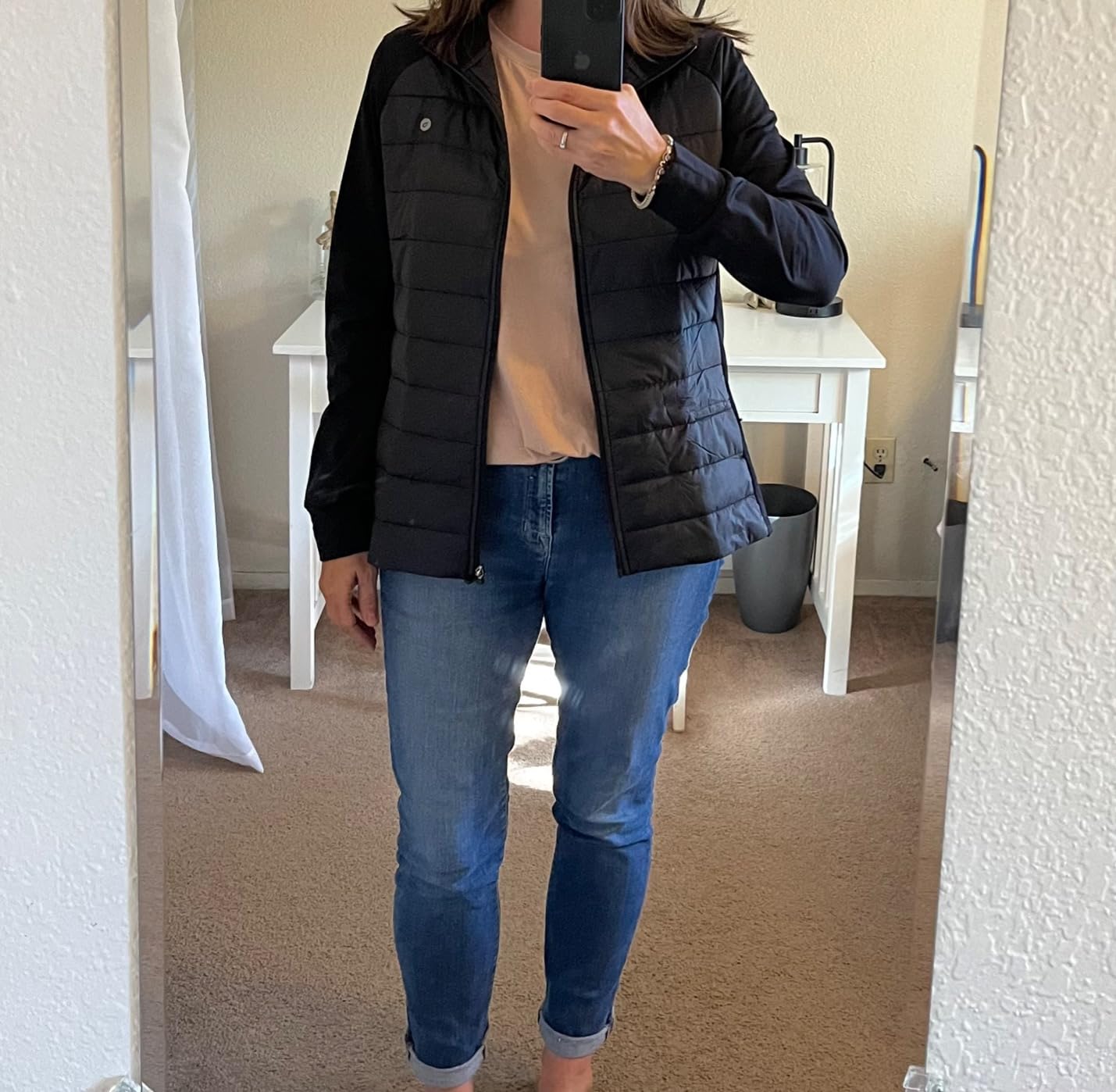 baleaf Women's Running Jacket Winter Lightweight Puffer Coat Zip Pockets customer photo 2