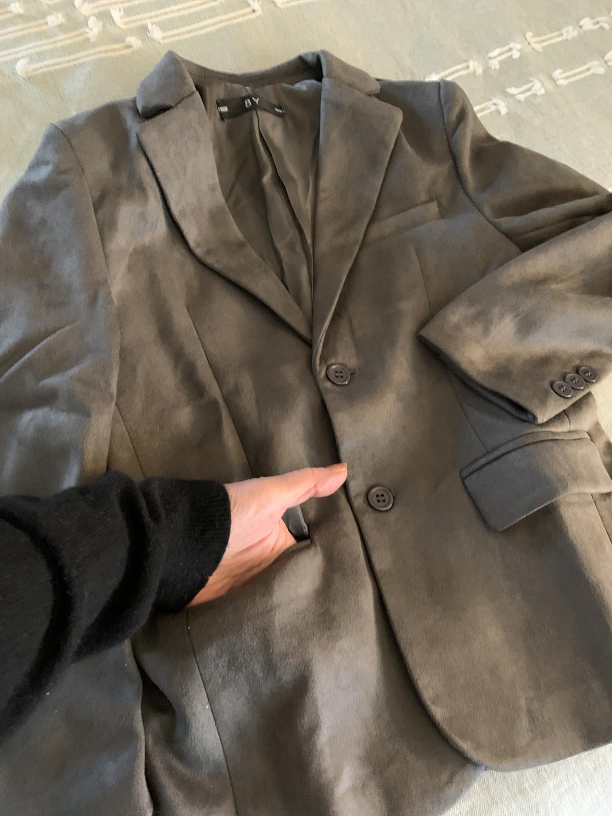 Retro Boys Suede Blazer Western Jacket Slim Fit Casual Sport Coat customer photo 1