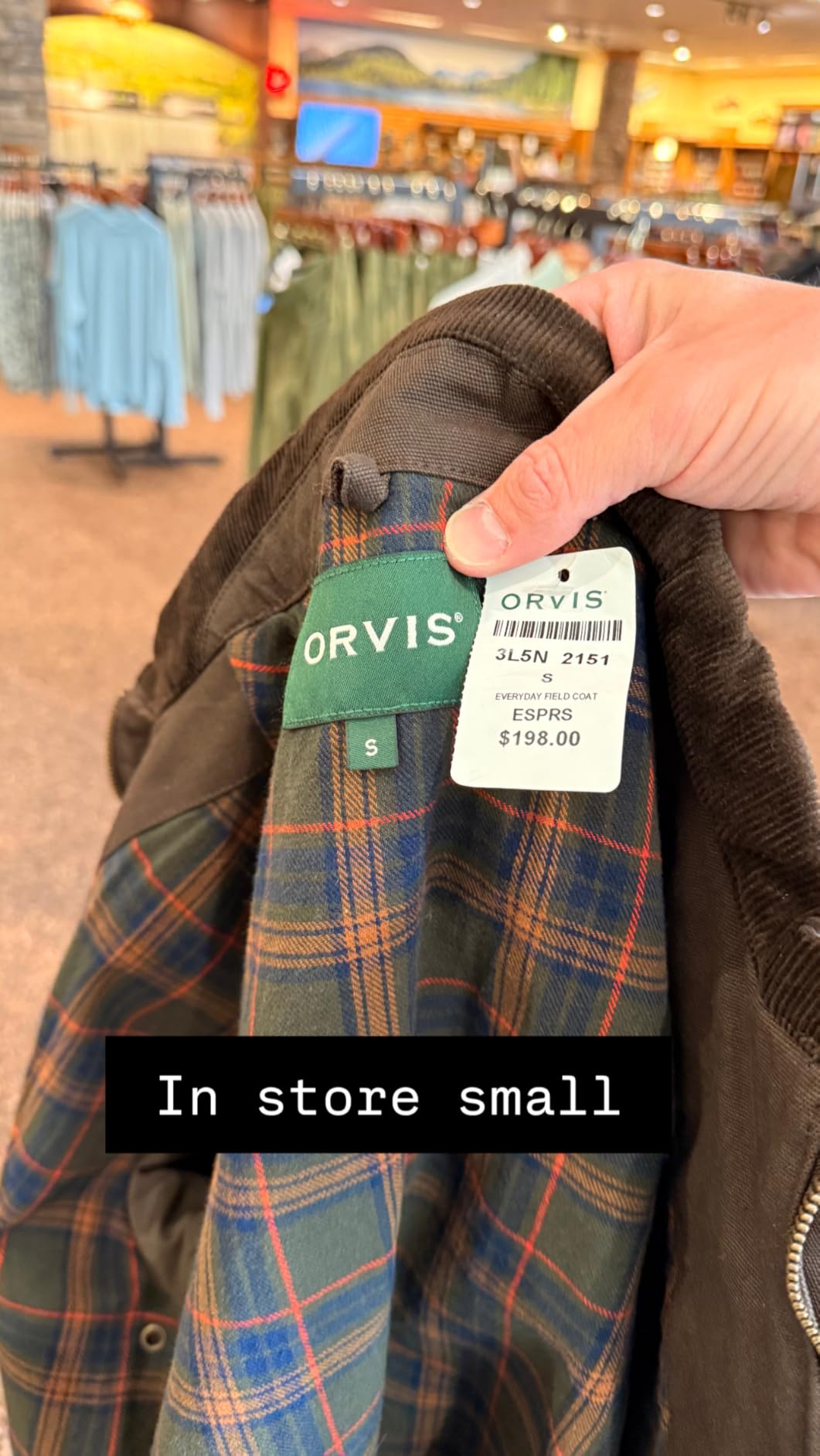 Orvis Heritage Field Coat for Men - Classic Waxed Mens Field Jacket with Pockets, Zip Front, Button-Closed Storm Flap customer photo 1