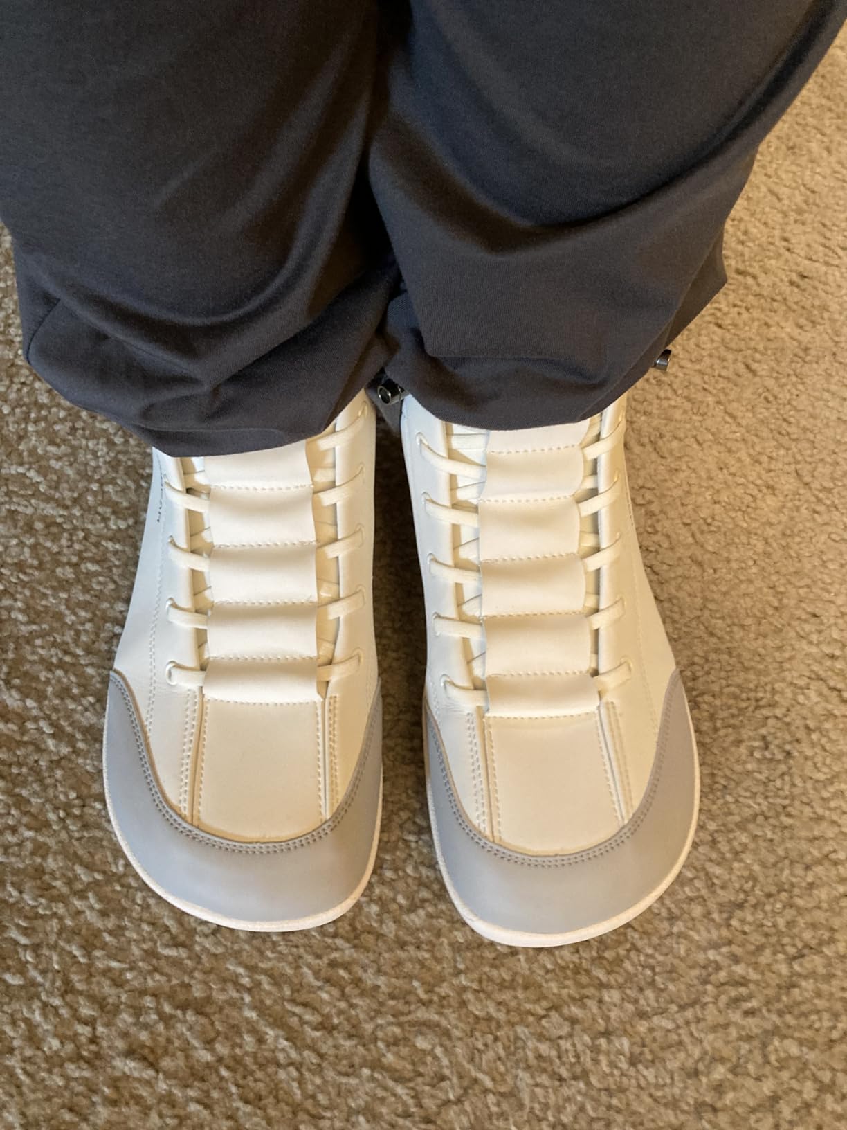 HOBIBEAR Leather Barefoot Boots Zero-Drop Wide Width Minimalist Shoes Unisex Mid Top Walking Boots customer photo 2