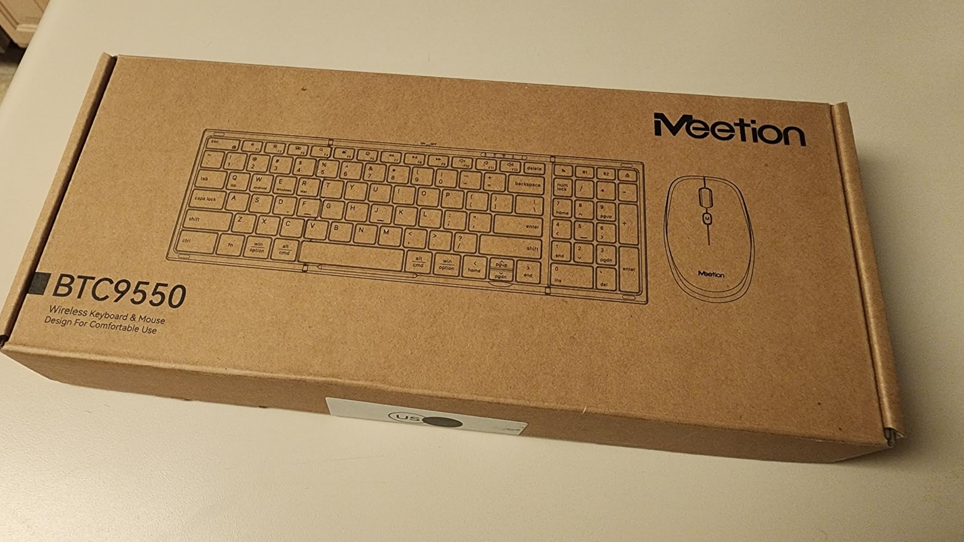 MEETION Foldable Wireless Keyboard and Mouse Combo, Rechargeable customer photo 2