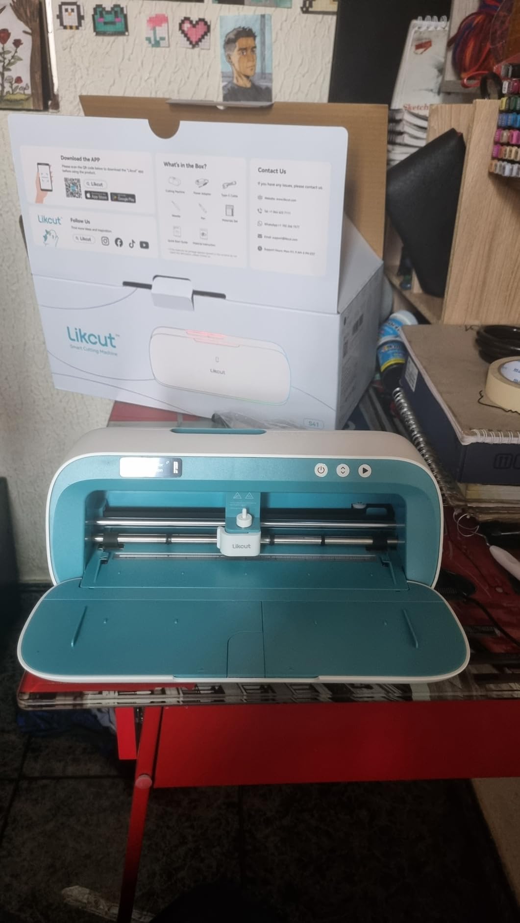 Likcut S41 Vinyl Cutter Machine with Print Then Cut - AI Image Generation Sticker Cutter and Maker Machine for Room Decor, HTV, Cardstock and Custom Stickers, Crafts for Adults customer photo 2