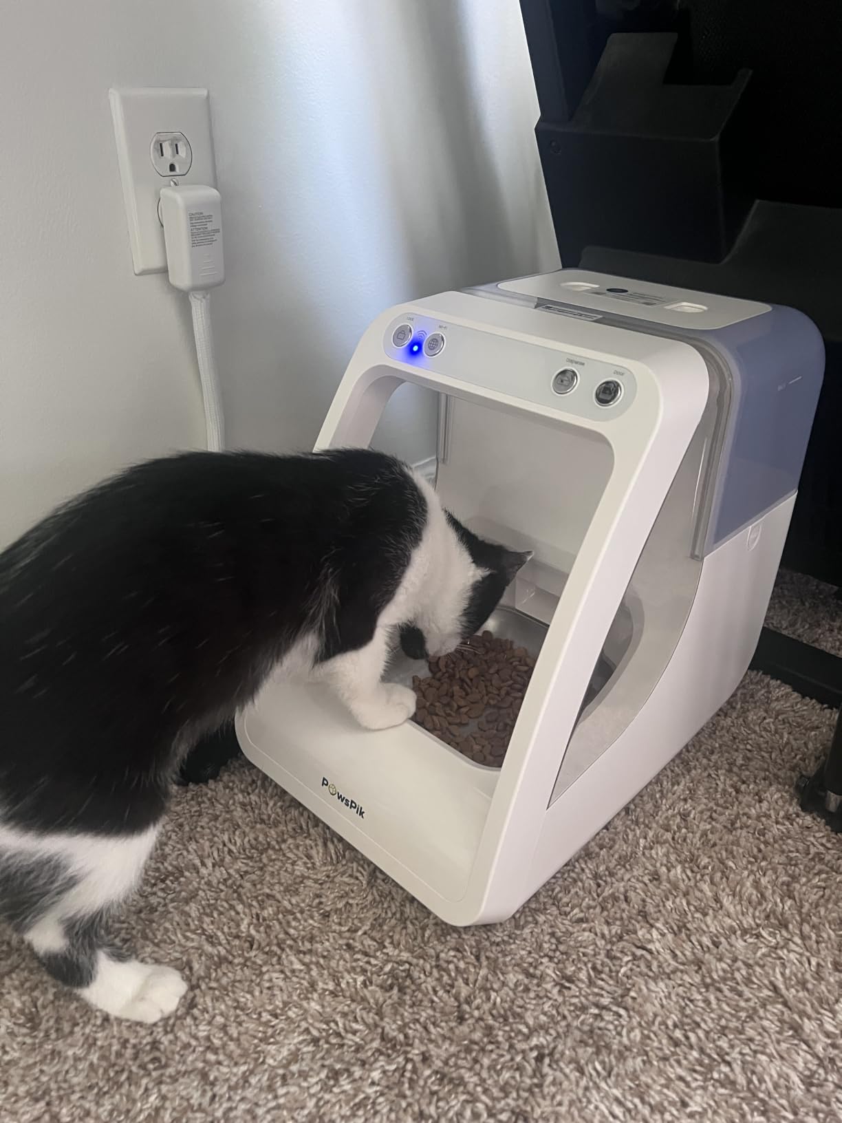 PawsPik Automatic Microchip RFID Cat Feeder, 16-Cup, White customer photo 1