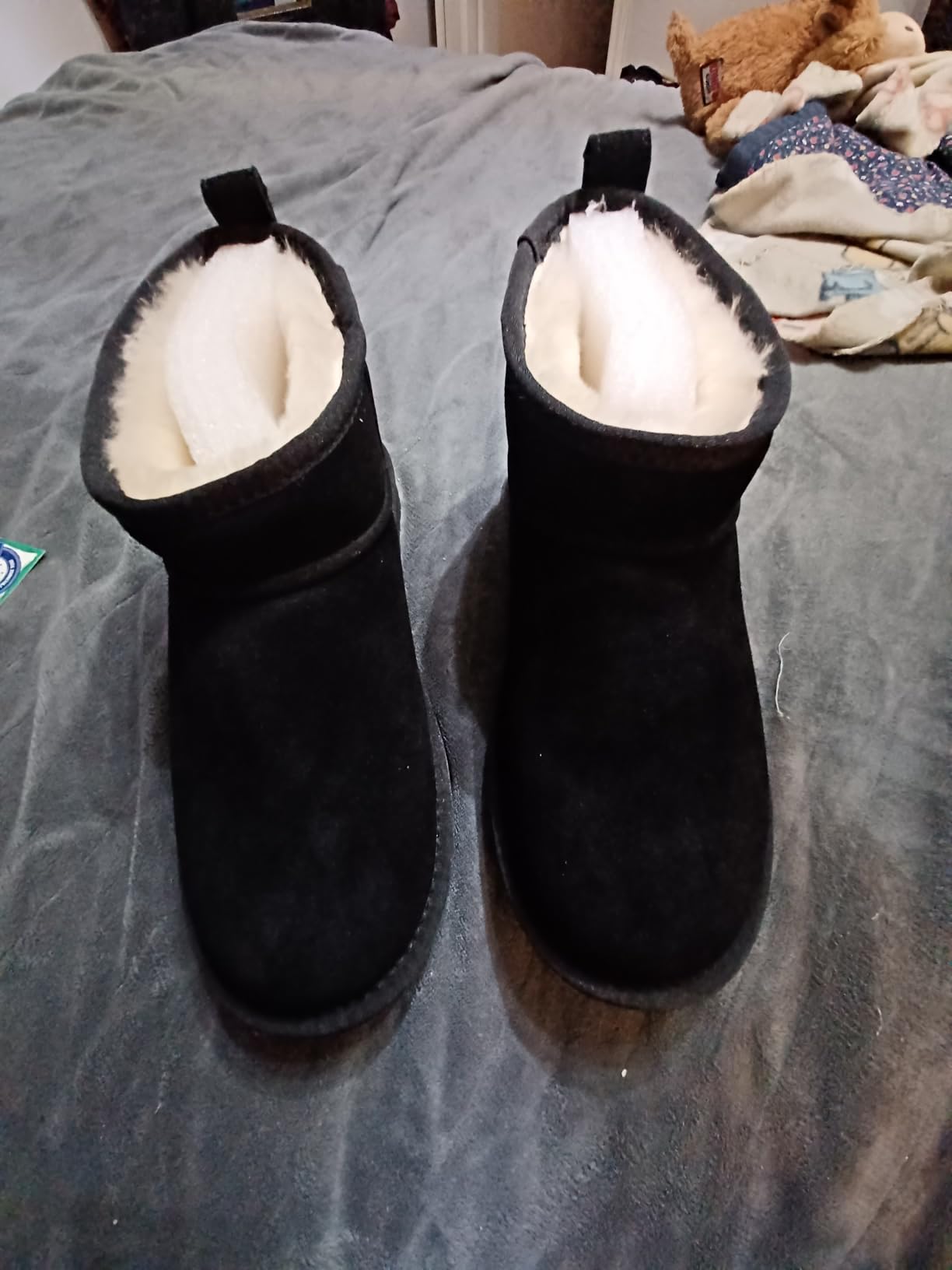 100% Sheepskin Mini Boots with Arch Support Options: Warm to -22°F customer photo 1