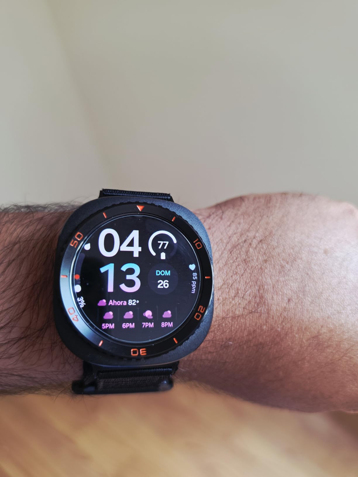 Amizee Metal Case for Galaxy Watch Ultra (2025/2024) 47mm, Titanium/Orange | Rugged Bumper Protection Cover with Screen Protector customer photo 1