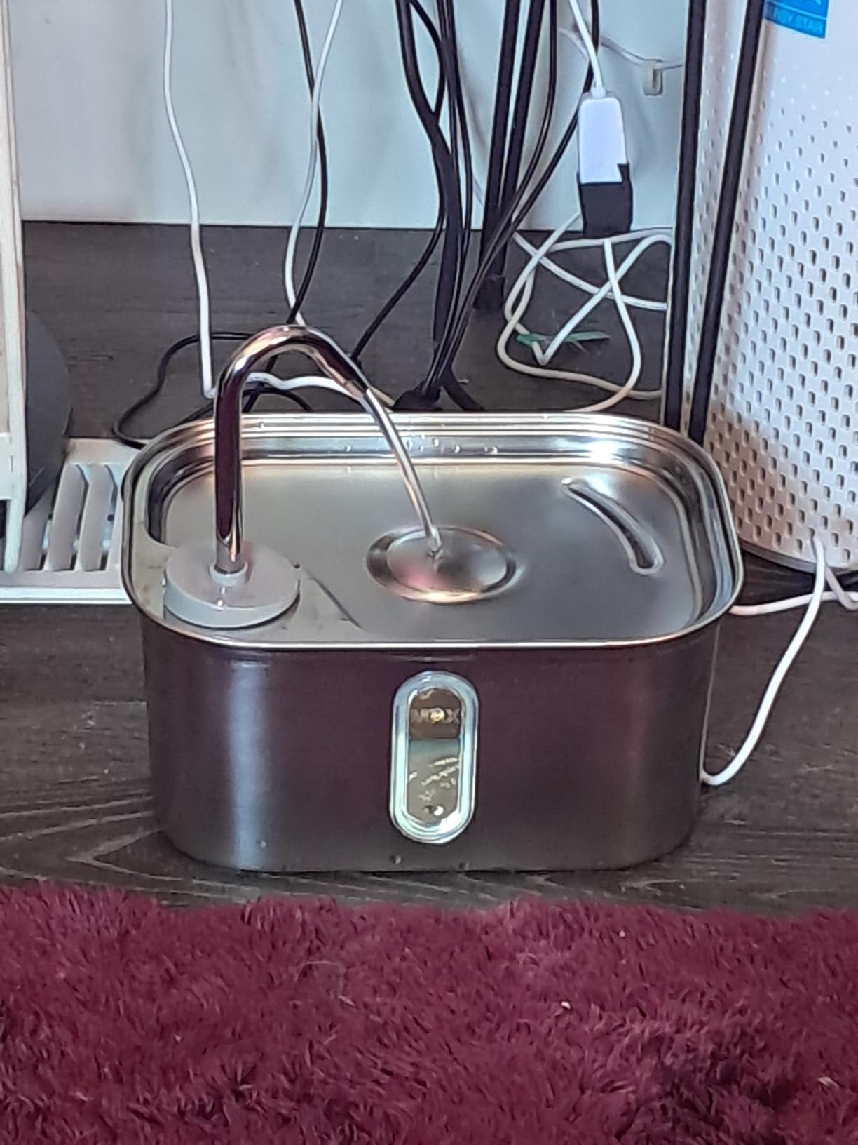 Cat Water Fountain Stainless Steel for Cats Indoor 2.5L 85oz by BPA-Free SUS304, Effective 6-Layer Filter Cat Fountain for Drinking 15dB Ultra Quiet Metal Pet Water Fountain (Fountain+1 Filter) customer photo 2