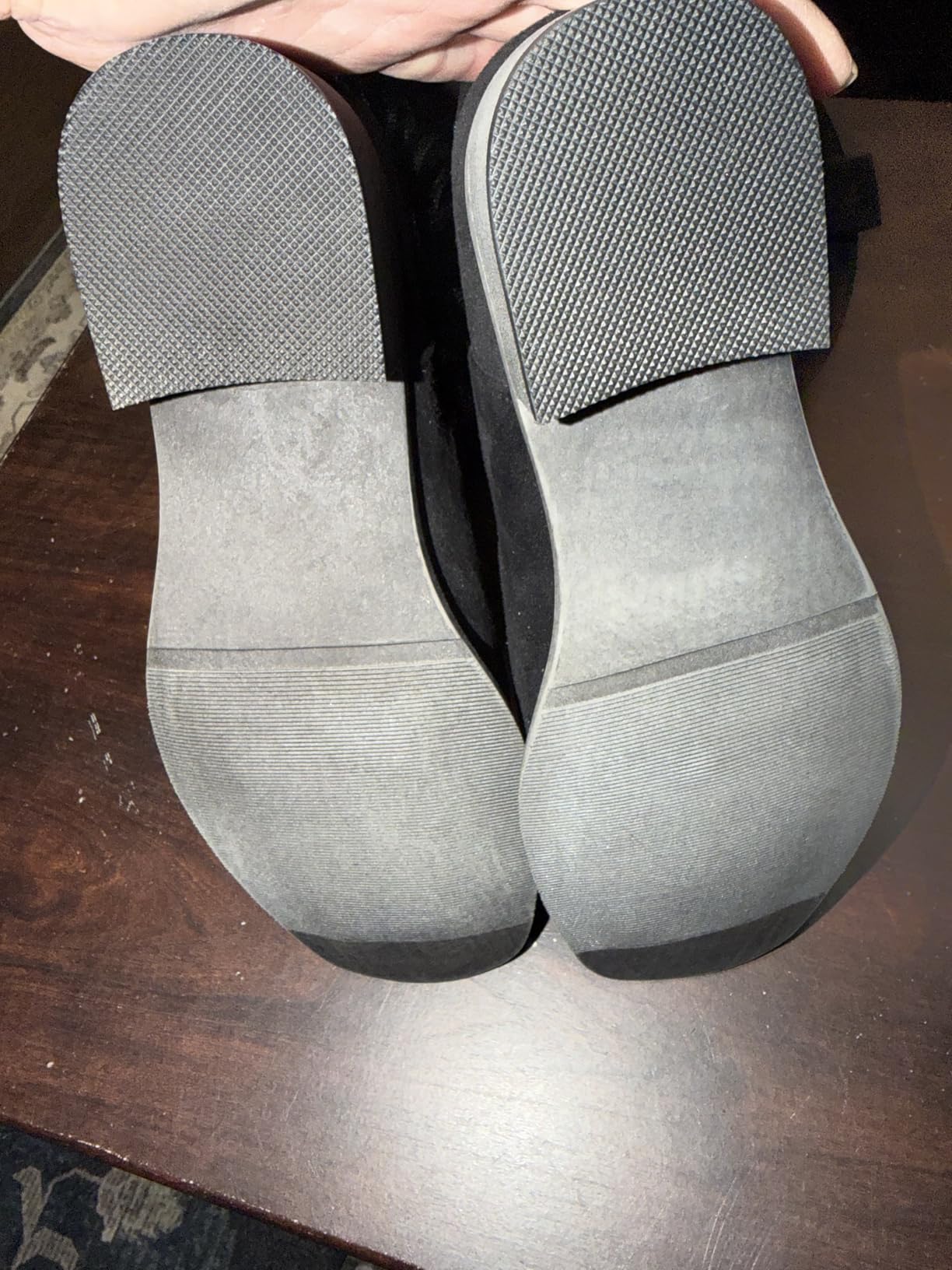 IUV Cowboy Boots For Women Square Toe Wide Suede Western Mid Calf Cowgirl Boot customer photo 2