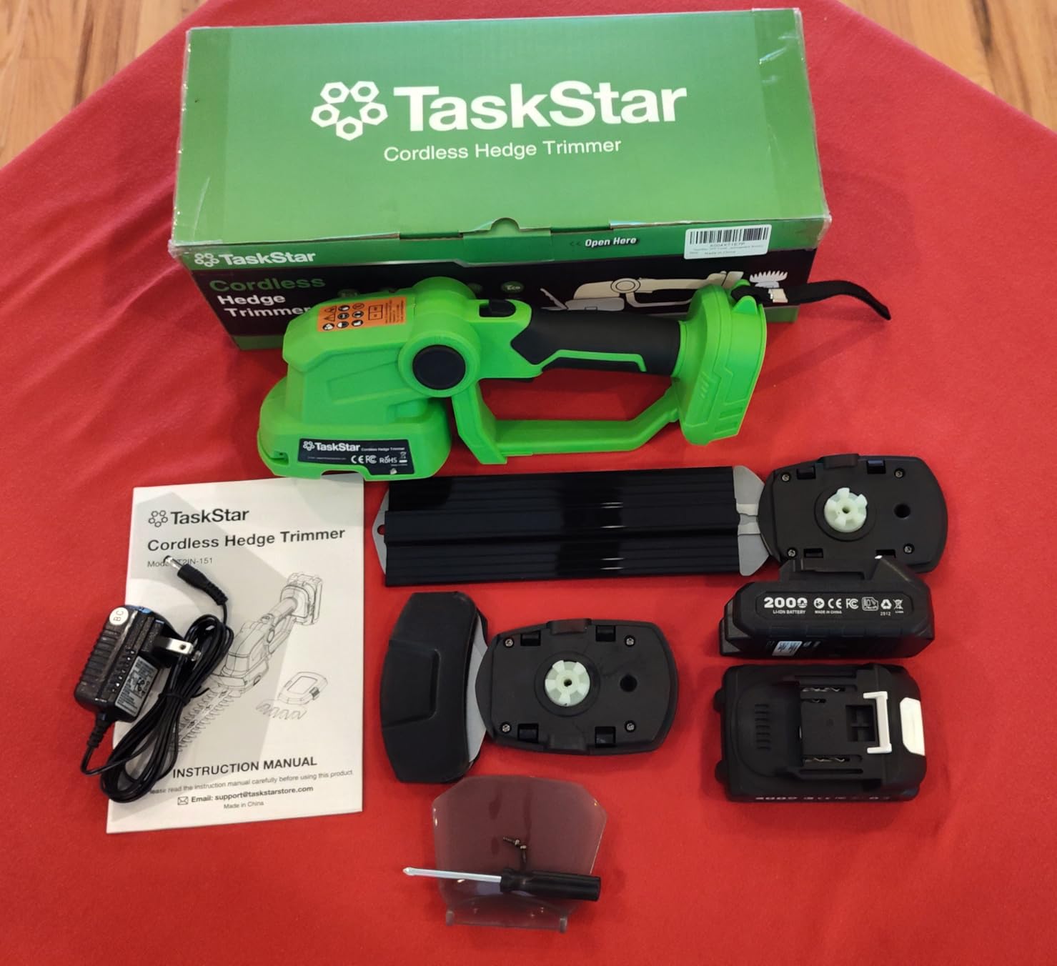 TaskStar 20V Pole Hedge Trimmer Cordless with Handle & Shoulder Strap 8.5ft customer photo 2