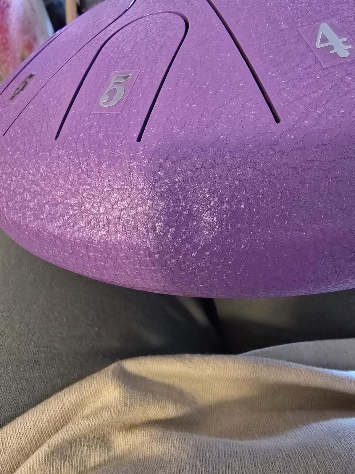 Rain Drum for Outside 15 Note 12 Inch - Steel Tongue Drum - Handpan Drum for Meditation and Beginners with Music Book, Rain Drum Mallet, and Carrying Bag(Purple, 12 lnch) customer photo 1
