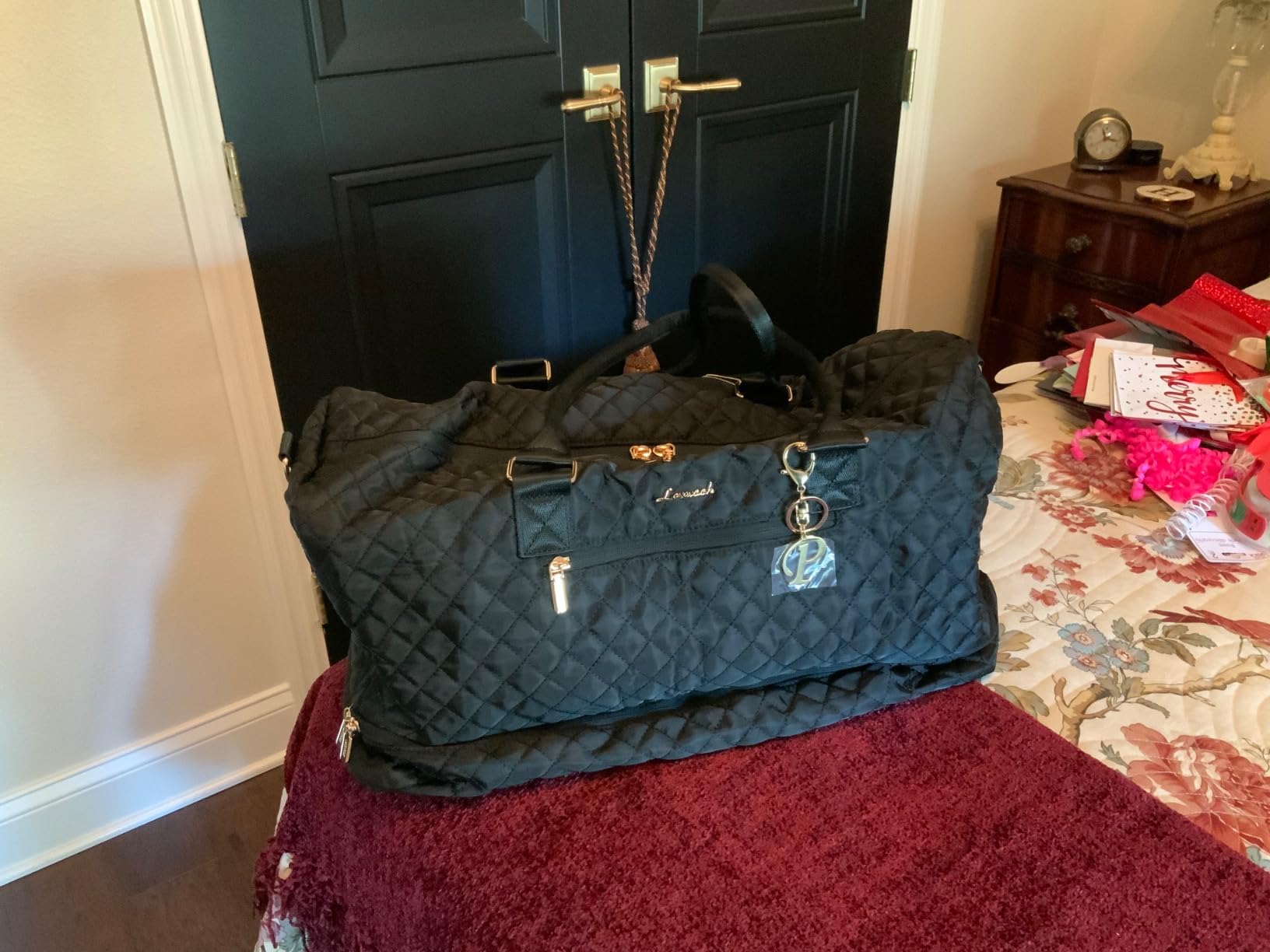 Travel Duffle Bag for Women, Weekender Overnight Bag with Shoe Compartment, Carry on Bag with Toiletry Bag, Gym Duffel Bag with Wet Pocket, Hospital Bags for Labor and Delivery 3 Pcs Set customer photo 2