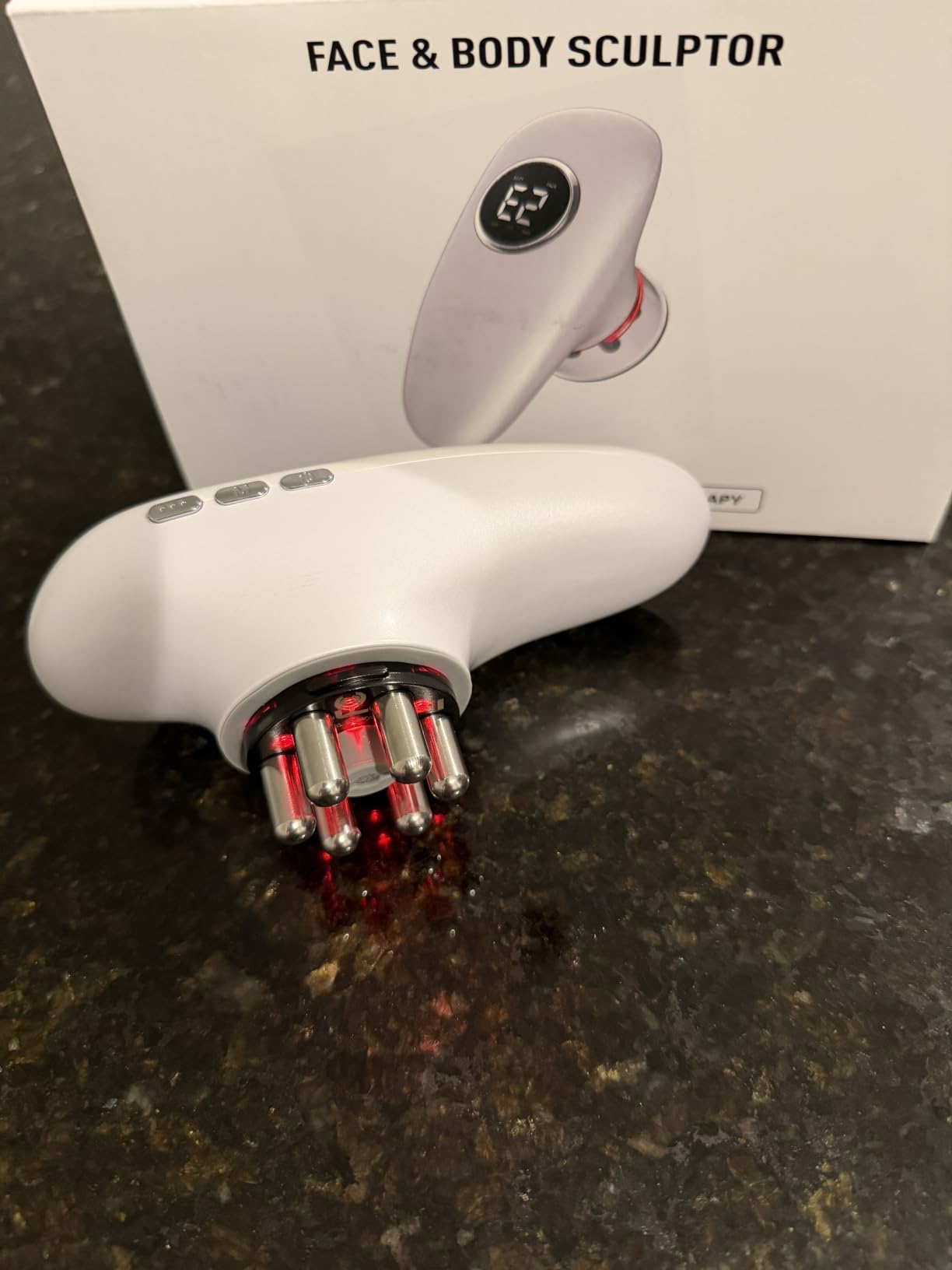 CENXIGO 4 in 1 Body Sculpting Machine-Lymphatic Drainage Massager with 4 Adjustable Functions:Heating,Cupping,Red Light & Massage for Belly, Waist, Arms, Legs and Face customer photo 1