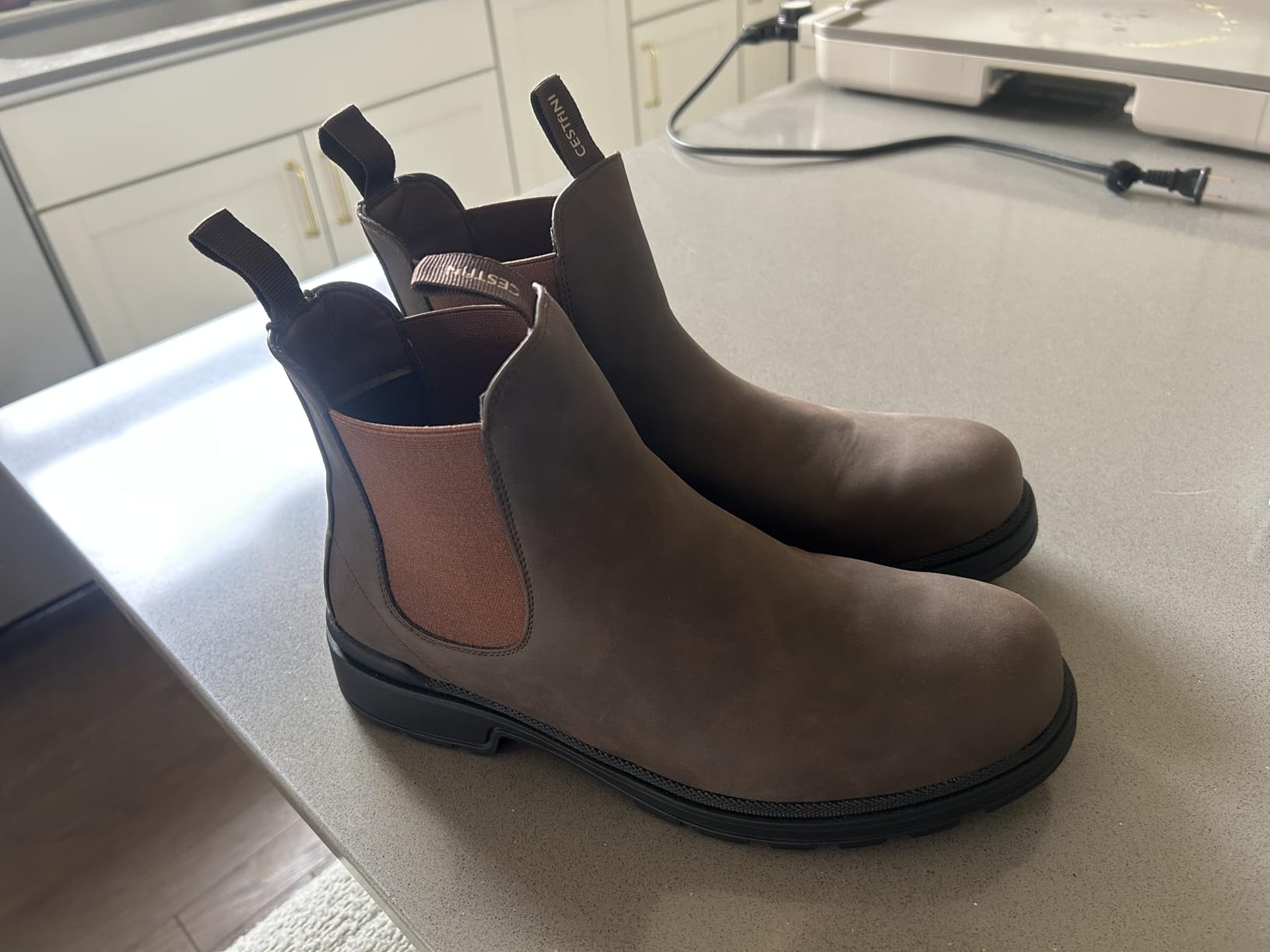 Cestfini Mens Slip On Chelsea Boots customer photo 1