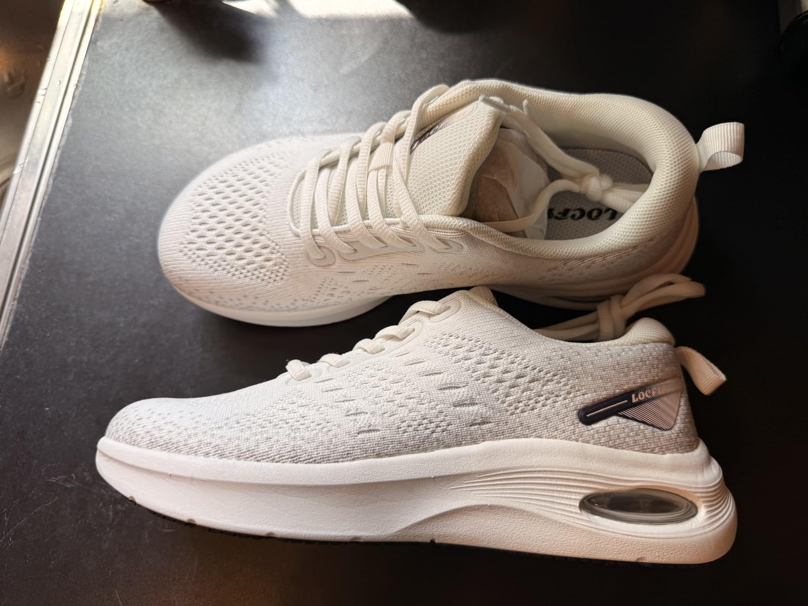 Womens Wide Orthopedic Walking Shoes with Cushioned Arch Support Lace-Up Running Sneakers customer photo 2