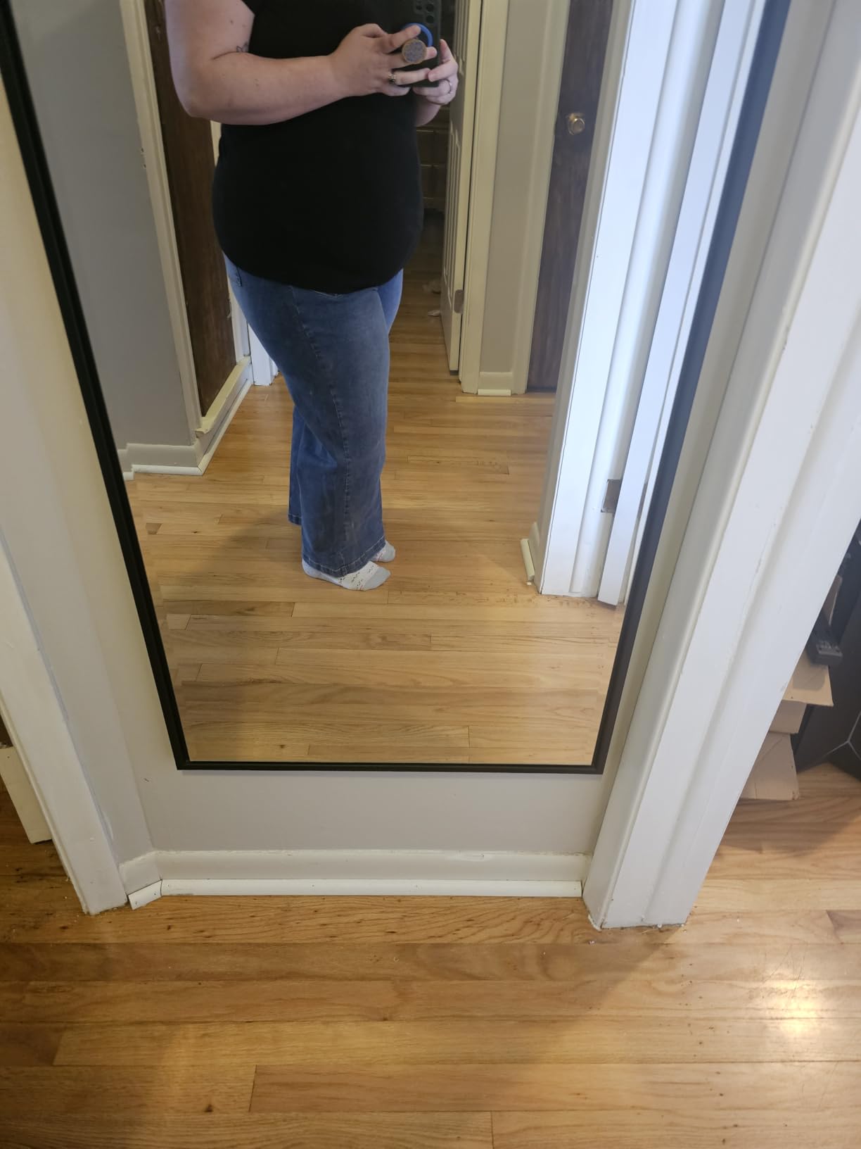 Plus Size Jeans for Women High Waisted Wide Leg Jeans Trendy Baggy Loose Stretchy Denim Pants with Pockets(1X-5X) customer photo 2