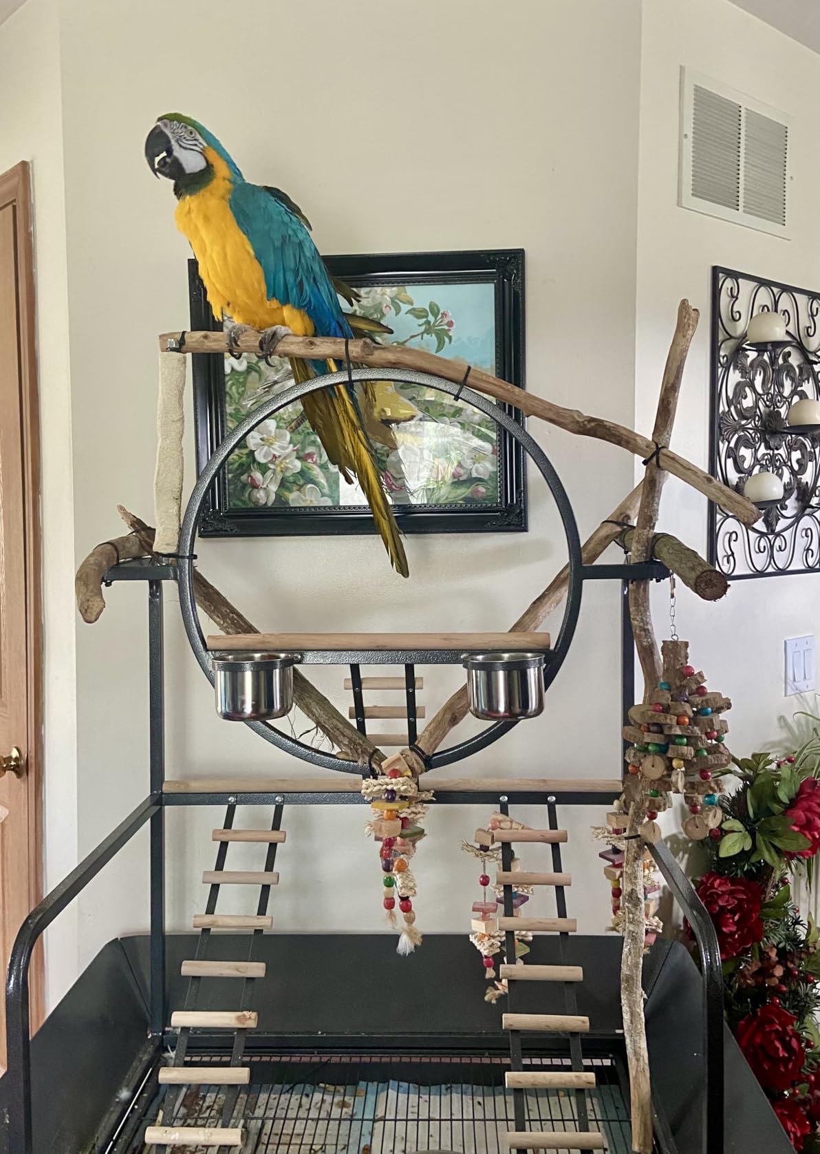 Garvee 64'' H Inch Birdcage Stand Play Center with Perches and Ladders customer photo 2