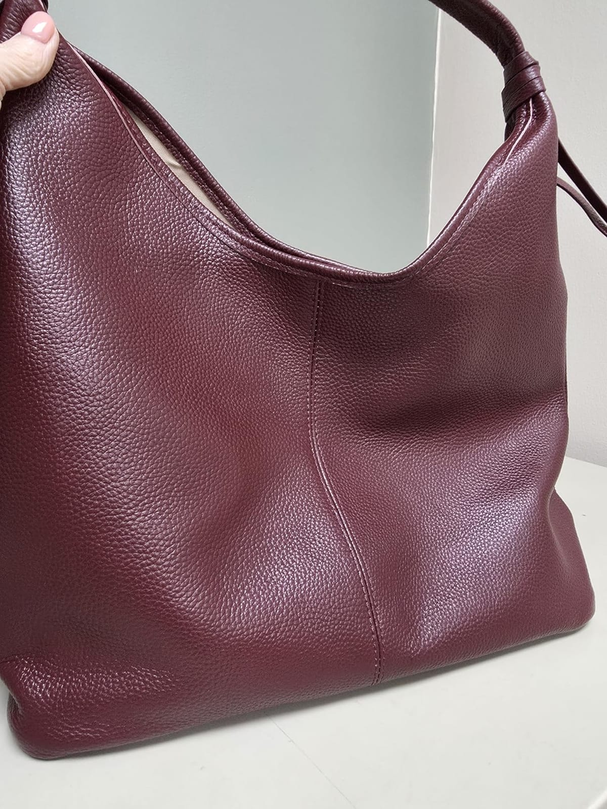 befen Genuine Leather Slouchy Hobo Purses for Women, Casual Hobo Bags customer photo 2