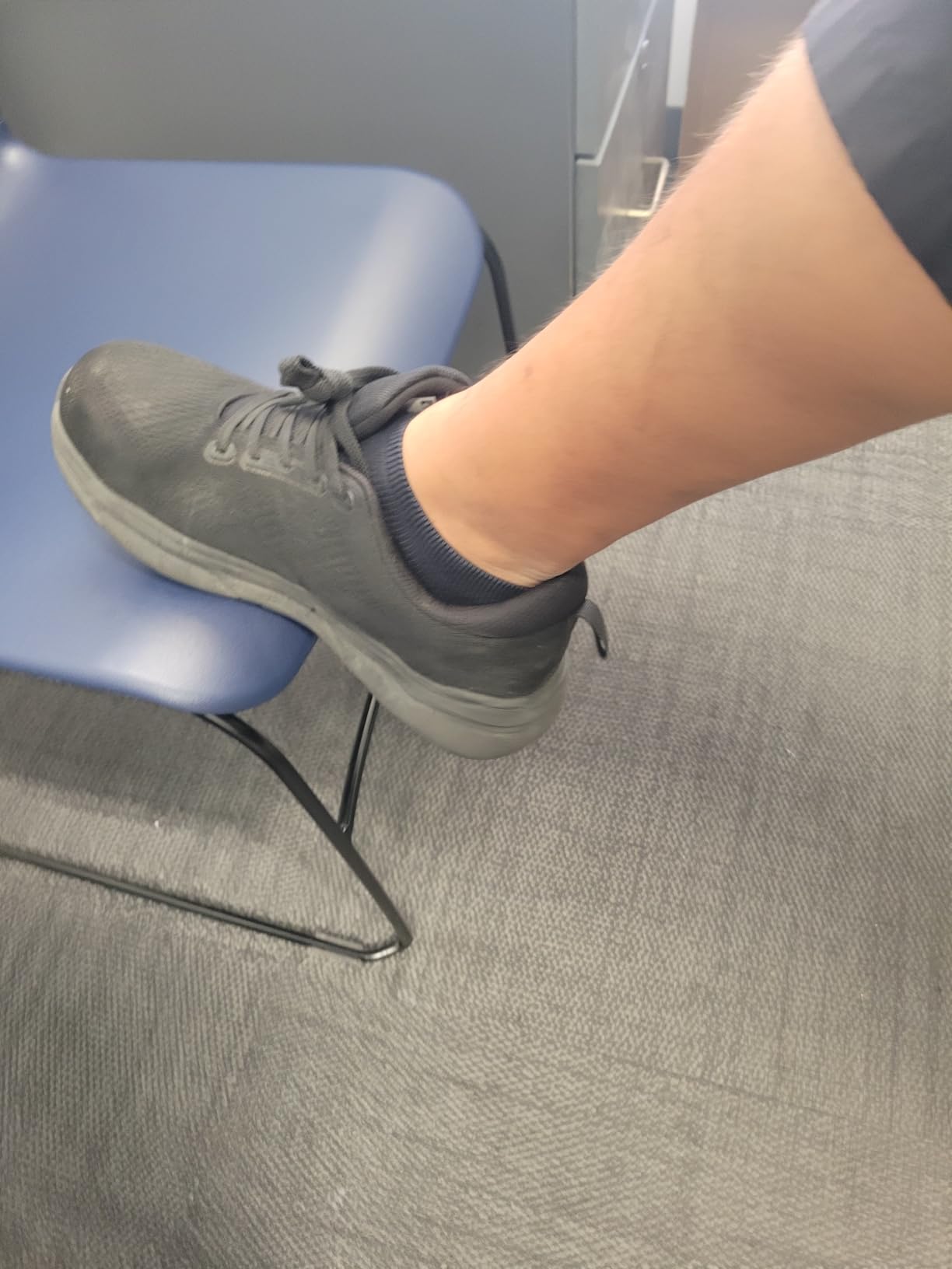 Wide Steel Toe Shoes for Men Orthopedic Safety Shoes with Arch Support, Comfortable Cushioned Work Shoes Non Slip Walking Sneakers customer photo 2