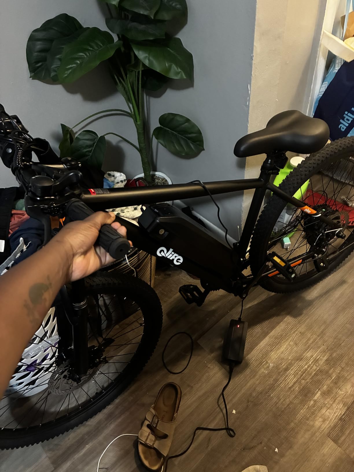 Qlife Racer Electric Bike for Adults - 21-Speed Mountain Lightweight Ebike with Peak 1000W Brushless Motor,48V 375Wh Removable Battery,26X2.1 Tire Step Over E-MTB,Up to 40 Miles Range customer photo 2
