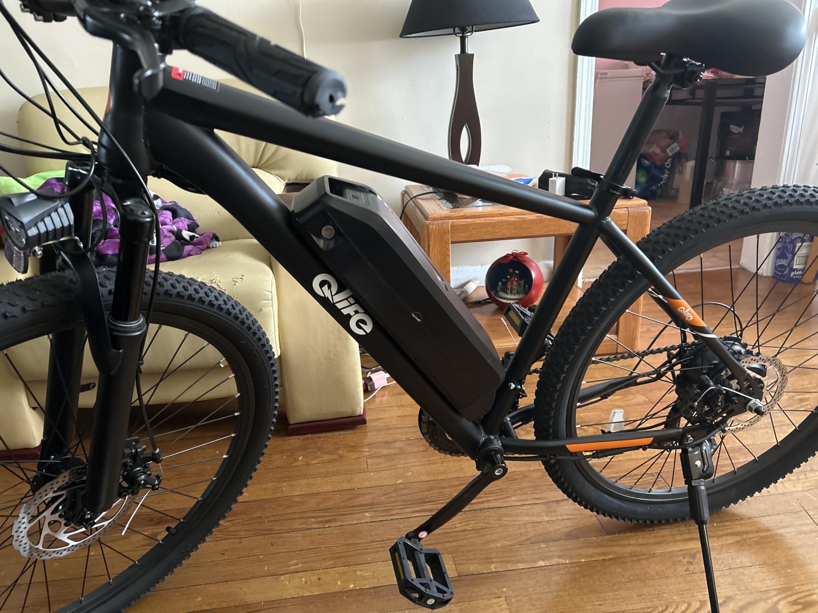 Qlife Racer Electric Bike for Adults - 21-Speed Mountain Lightweight Ebike with Peak 1000W Brushless Motor,48V 375Wh Removable Battery,26X2.1 Tire Step Over E-MTB,Up to 40 Miles Range customer photo 1