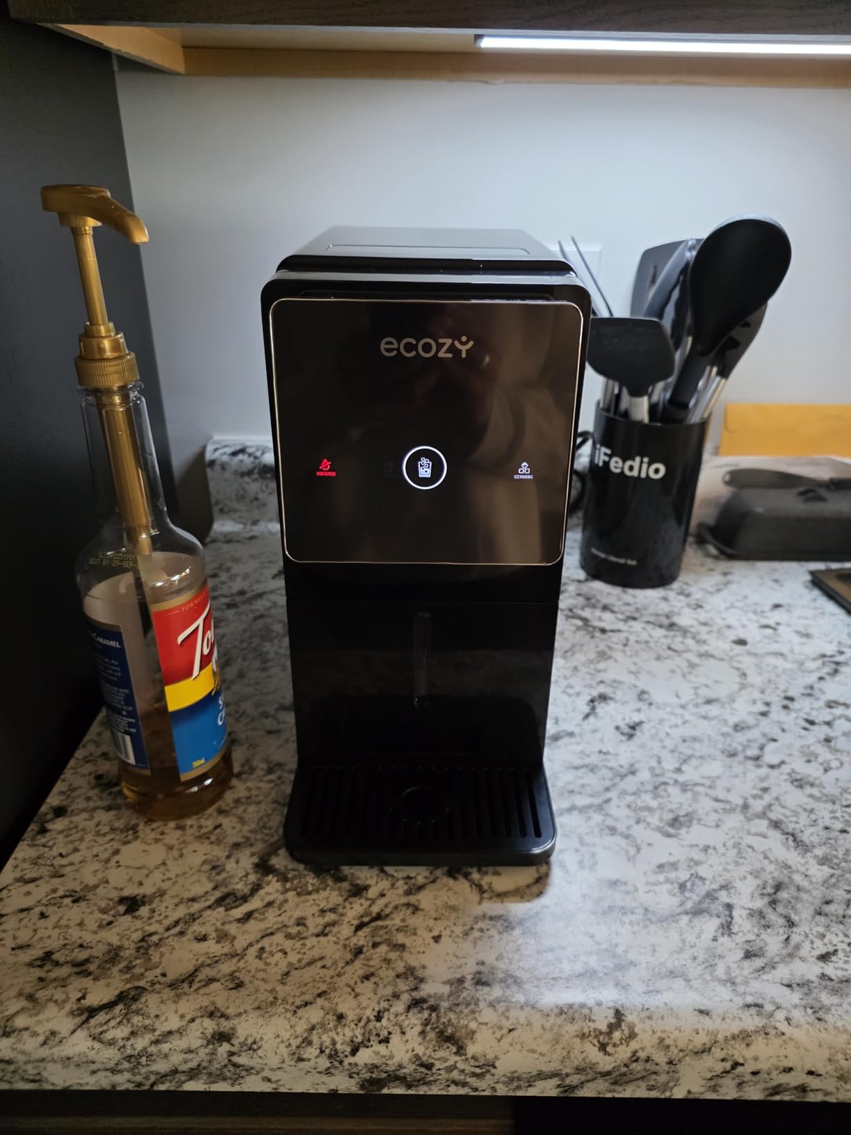 ecozy Nugget Ice Makers Countertop Dispenser, 40lbs Per Day, Touch-Free Ice customer photo 1