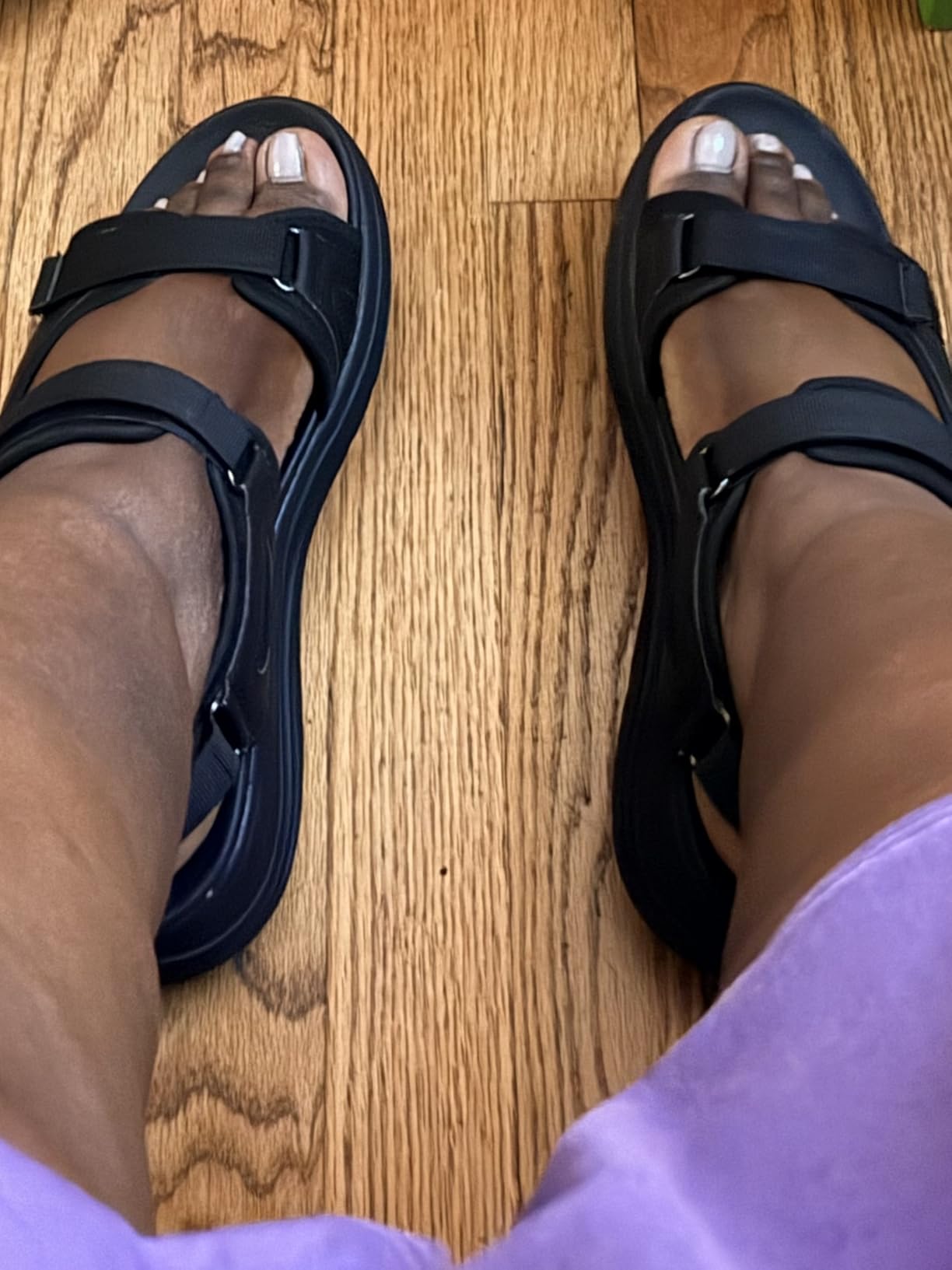 FitVille Wide Orthopedic Women's Sandals Wide Width Walking Sandals for Women Plantar Fasciitis & Swollen Feet with Adjustable Ankle Strap customer photo 1