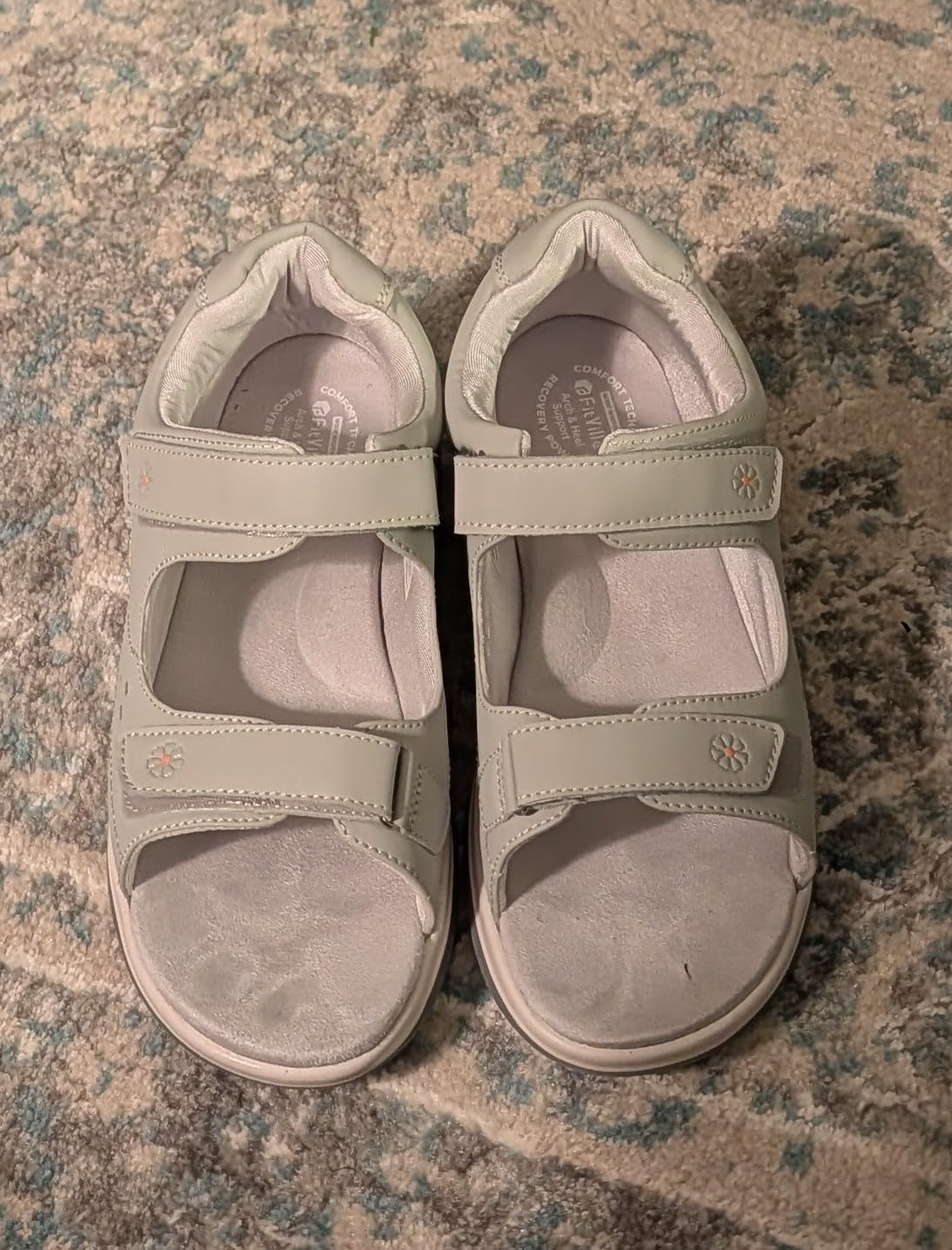 FitVille Diabetic Sandals for Women Wide Width, Open Toe Orthopedic Wide Sandals for Women with Adjustable Straps and Arch Support for Bunions, Plantar Fasciitis, Swollen Feet customer photo 2