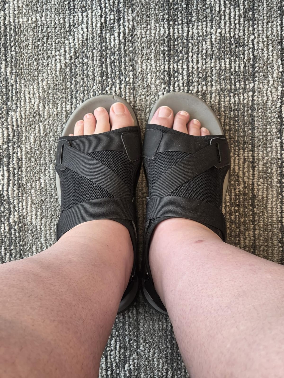 FitVille Diabetic Sandals for Men Wide Orthopedic Athletic Sandals with Arch Support Lightweight Breathable Outdoor Sandals for Beach Travel customer photo 2