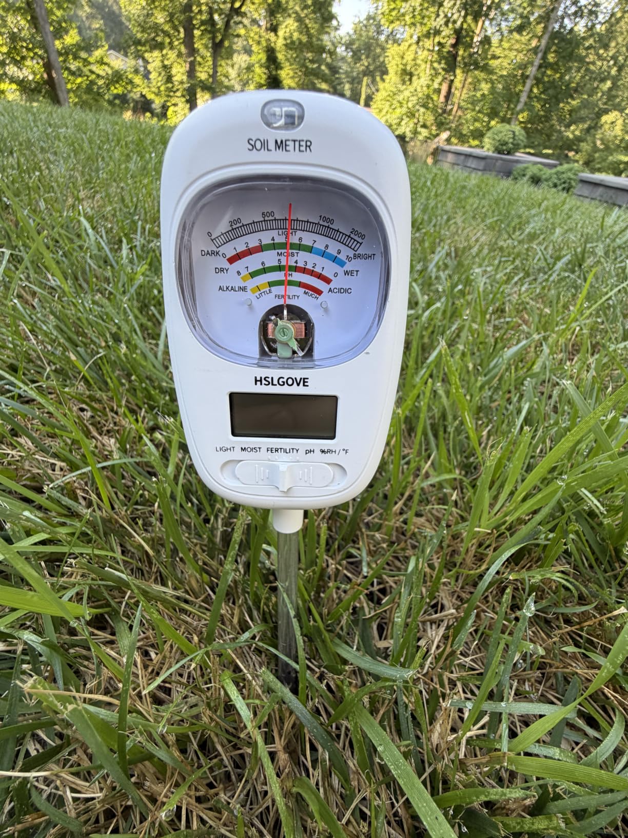 HSLGOVE Soil Test Kit, 7-in-One Soil Moisture Meter/Soil PH Meter/Fertility, Dual Screen Soil Tester w/Digital Soil Temp/Air Temp&Humidity for Plants Gardening,Lawn,Farm Indoor&Outdoor-Lvory White customer photo 2