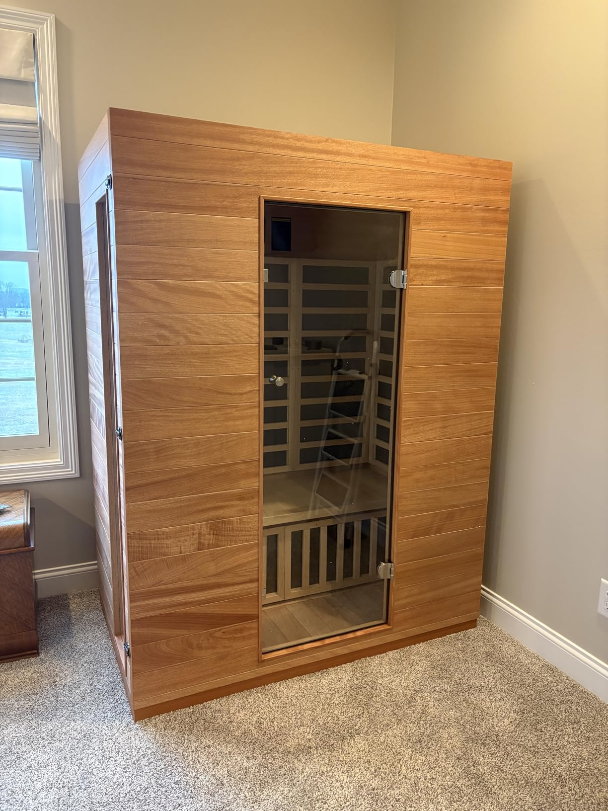 4 Person Outdoor Vertical Barrel Sauna, Cedar Wood Traditional Sauna customer photo 1