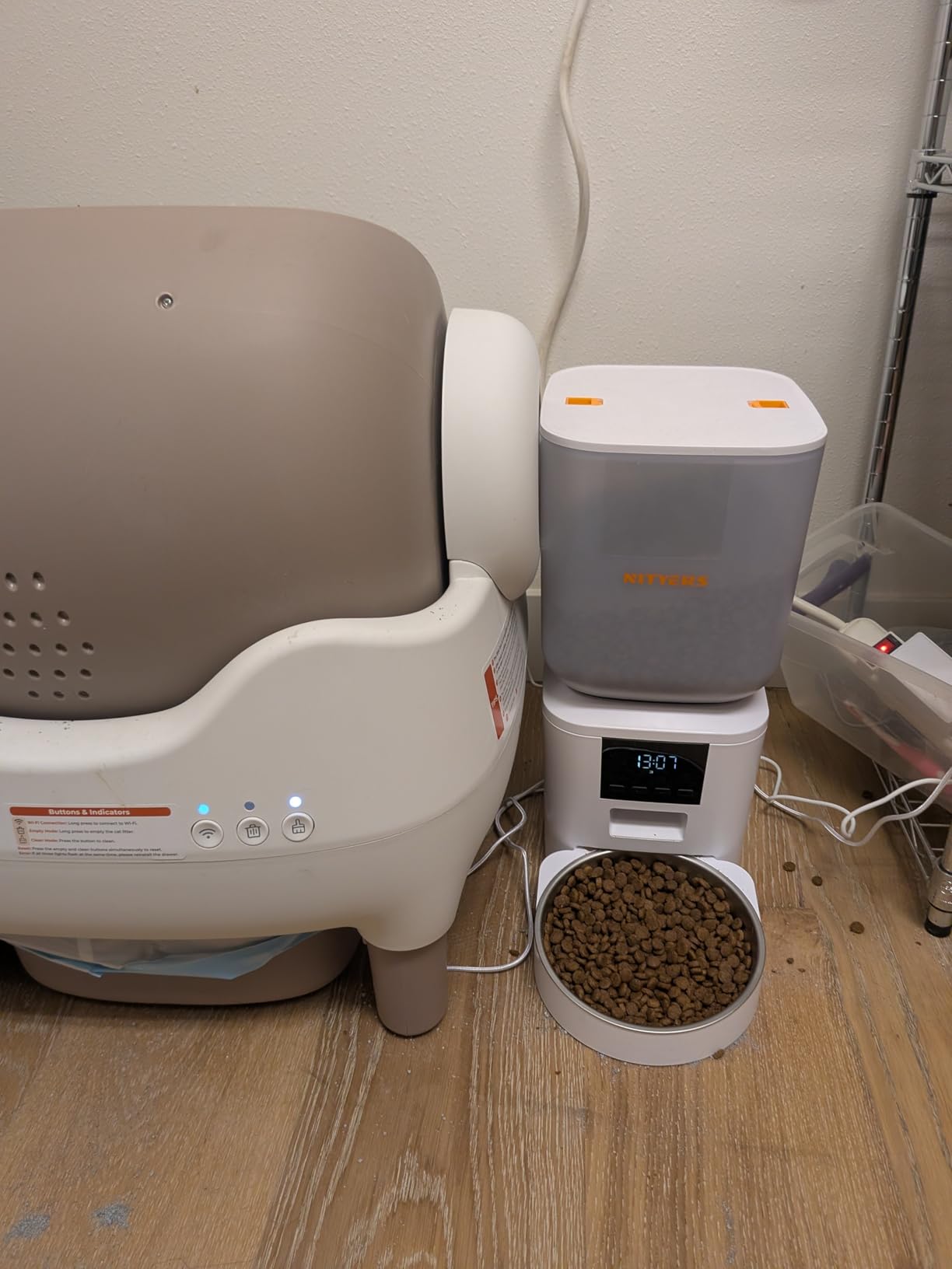 Automatic Cat Feeder for 2 Cats - 8L/34 Cups Dual Automatic Dog Feeder with Dog Food Dispenser for 2-18mm Dry Food, Timed Cat Food Dispenser, Up to 50 Portions 6 Meals Per Day, 10s Voice, Keep Fresh customer photo 2