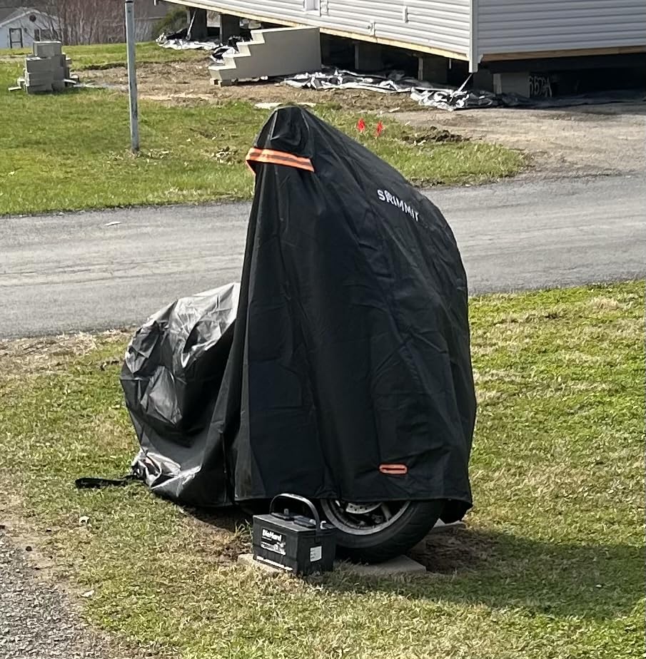420D Motorcycle Cover Waterproof, Heavy Duty Nano Coating Rain UV,3XL customer photo 1