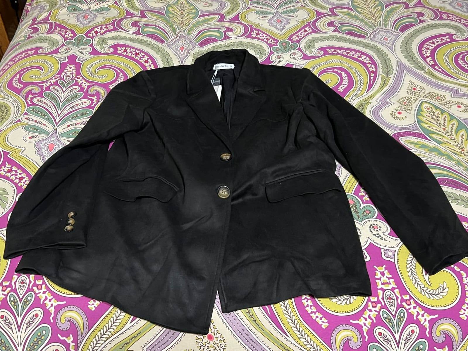PRETTYGARDEN Women's Faux Suede Western Blazer Jacket customer photo 2