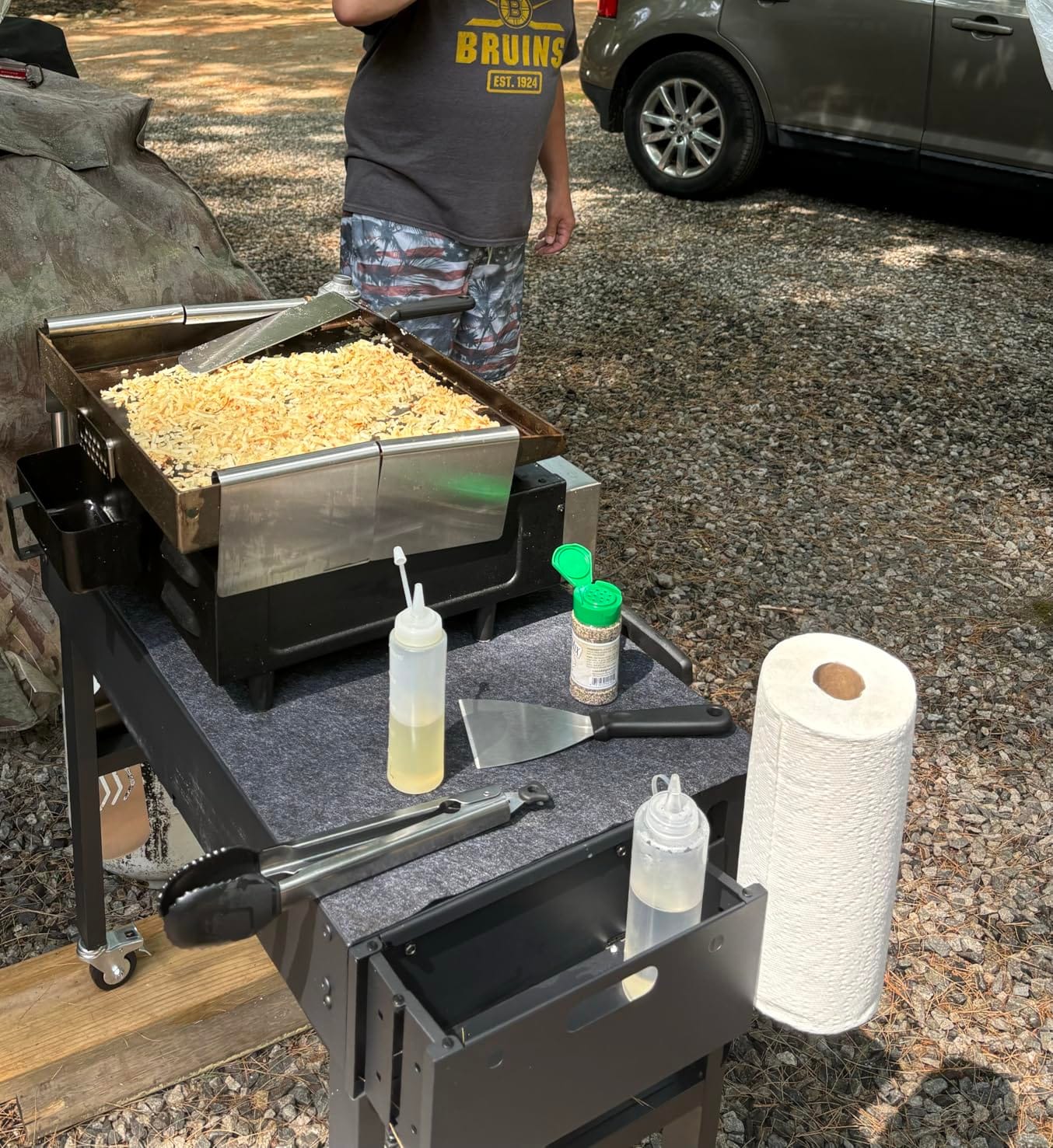EUTRKei Grill Table, Pizza Oven Table, Grill Cart for Ooni Ninja Blackstone customer photo 1