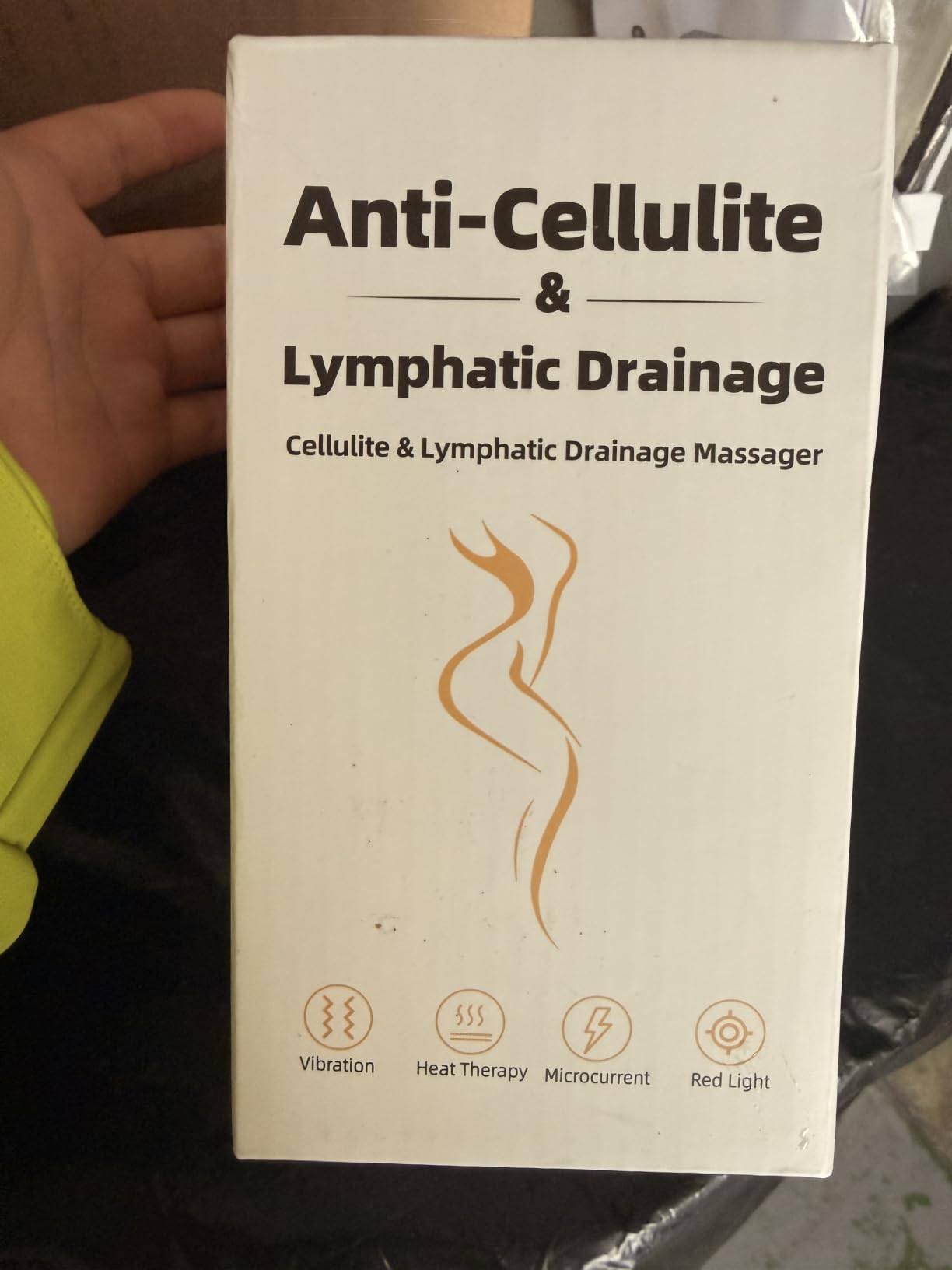 Lymphatic Drainage Massager & Anti Cellulite Massage Tool, Reduce Stretch Marks & Cellulite, for Legs, Arms & Belly, Body Sculpting Machine with Light, Heat & Vibration,White customer photo 2