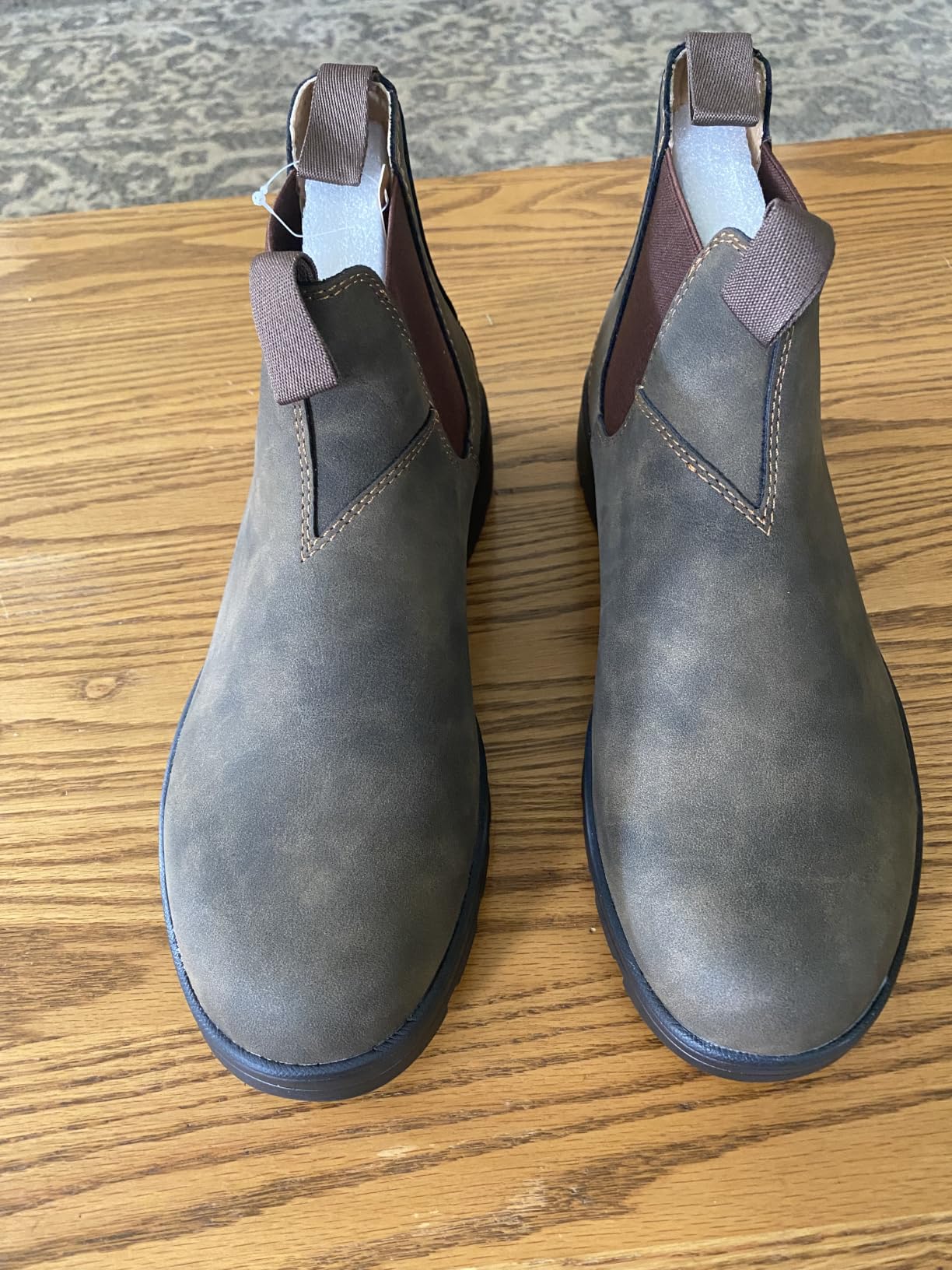Rihero Men's Chelsea Boots Classic Casual Slip On Work Boots customer photo 2