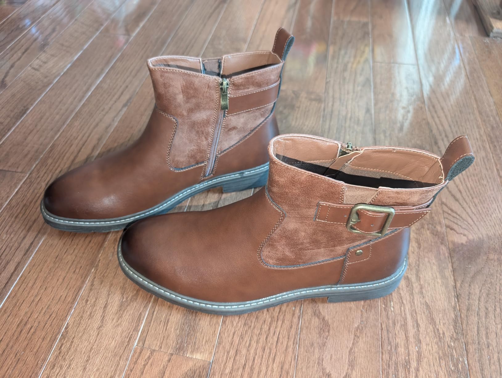 Men's Chelsea Boots, Zipper & Buckle, Commute and Casual Wear customer photo 2