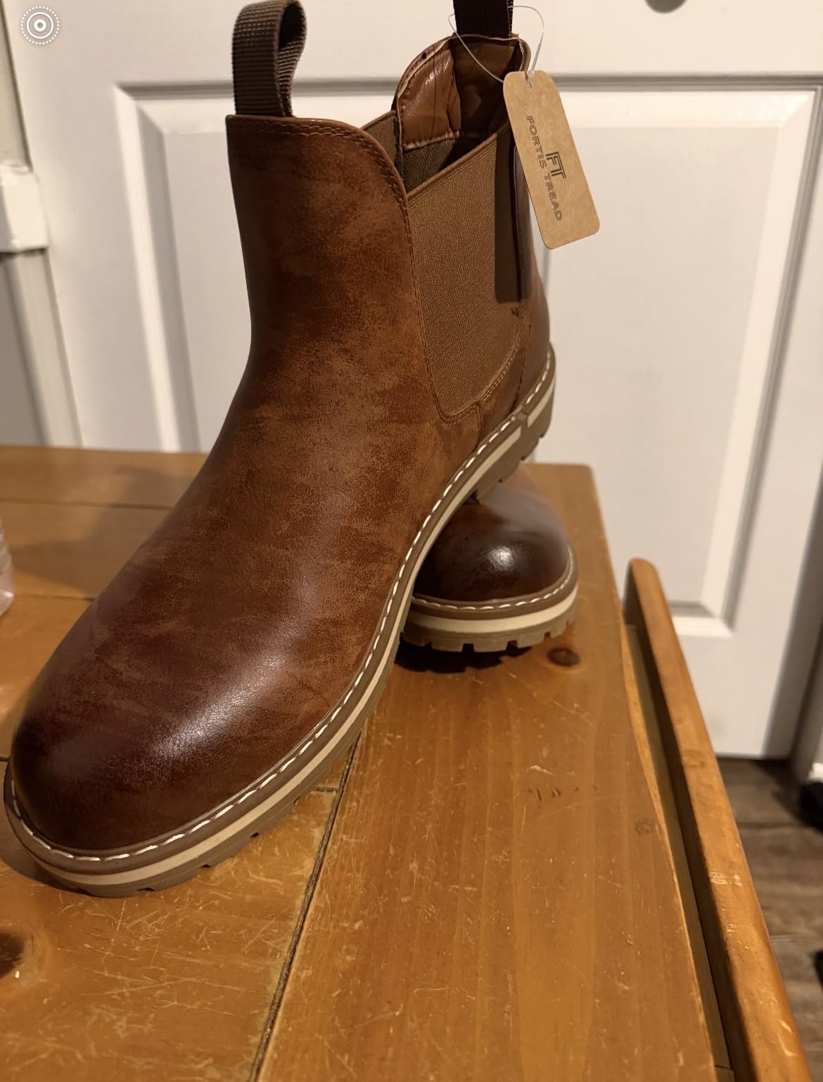 Mens Chelsea Boots, Slip-On Ankle Boots with Arch Support customer photo 2