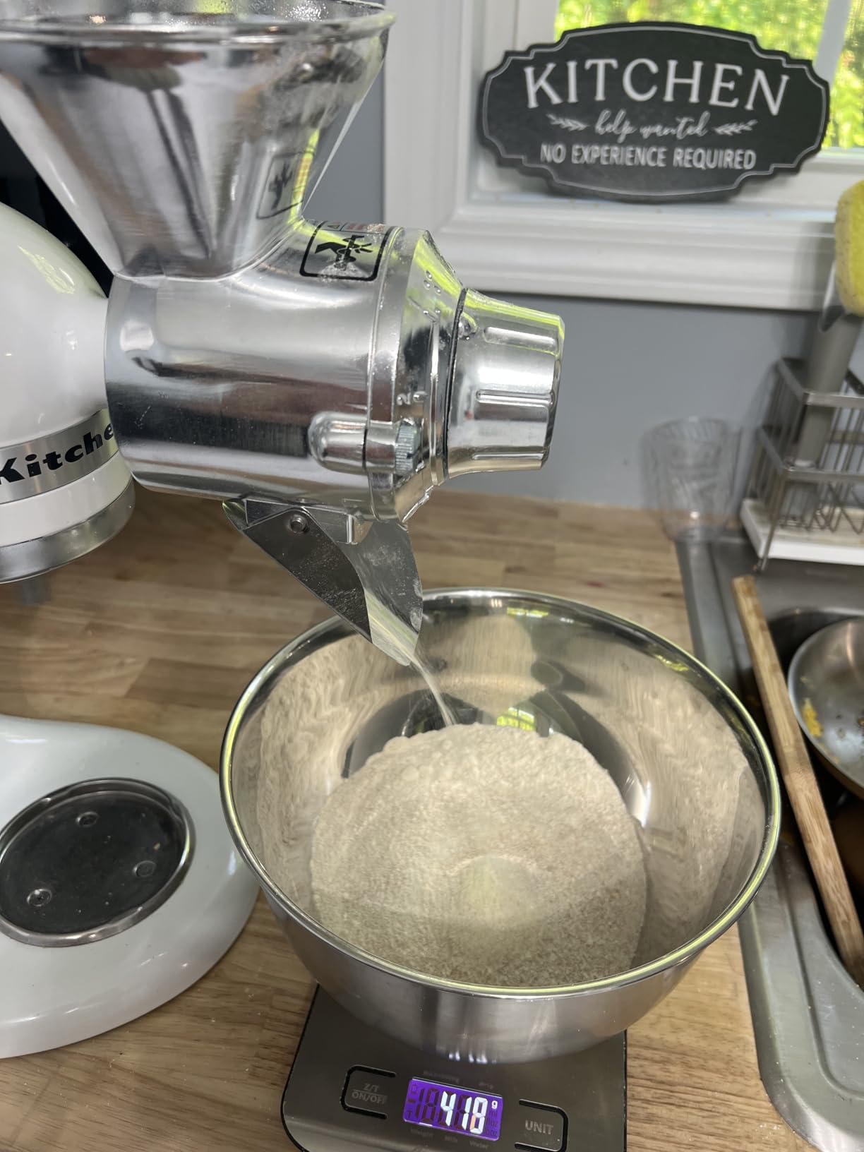 HOZODO Grain Mill Attachment for KitchenAid Stand Mixer, All Metal customer photo 2