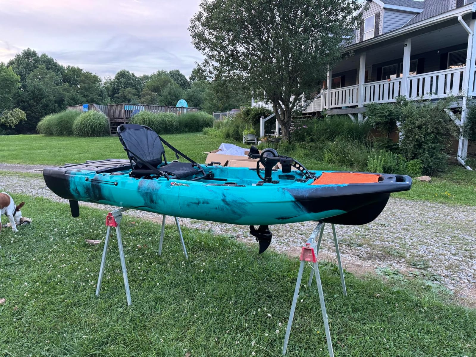 Albott Modular Fishing Kayak with Drive System & Durable HDPE, Customizable customer photo 1