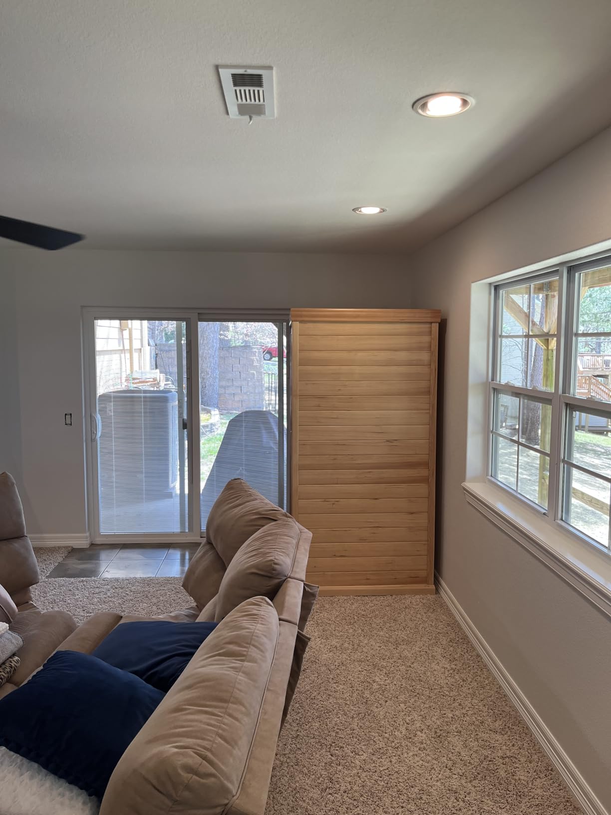 Kanlanth 1 Person Far Infrared Sauna, Low EMF Indoor Dry Home Sauna, 950W customer photo 2