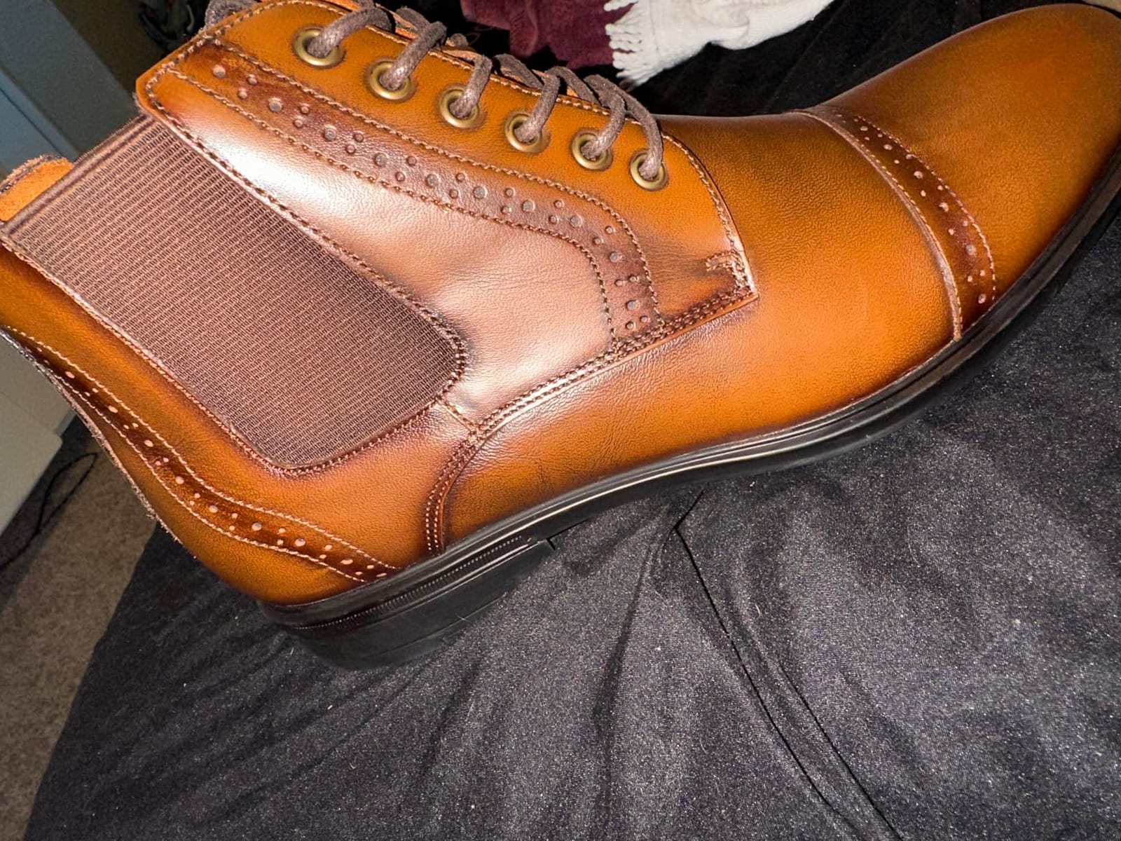 ArcBrothers Men's Chelsea Boots, Relaxed Fit Roomy Toe Box Design, Premium Leather Slip-on Ankle Boots customer photo 1