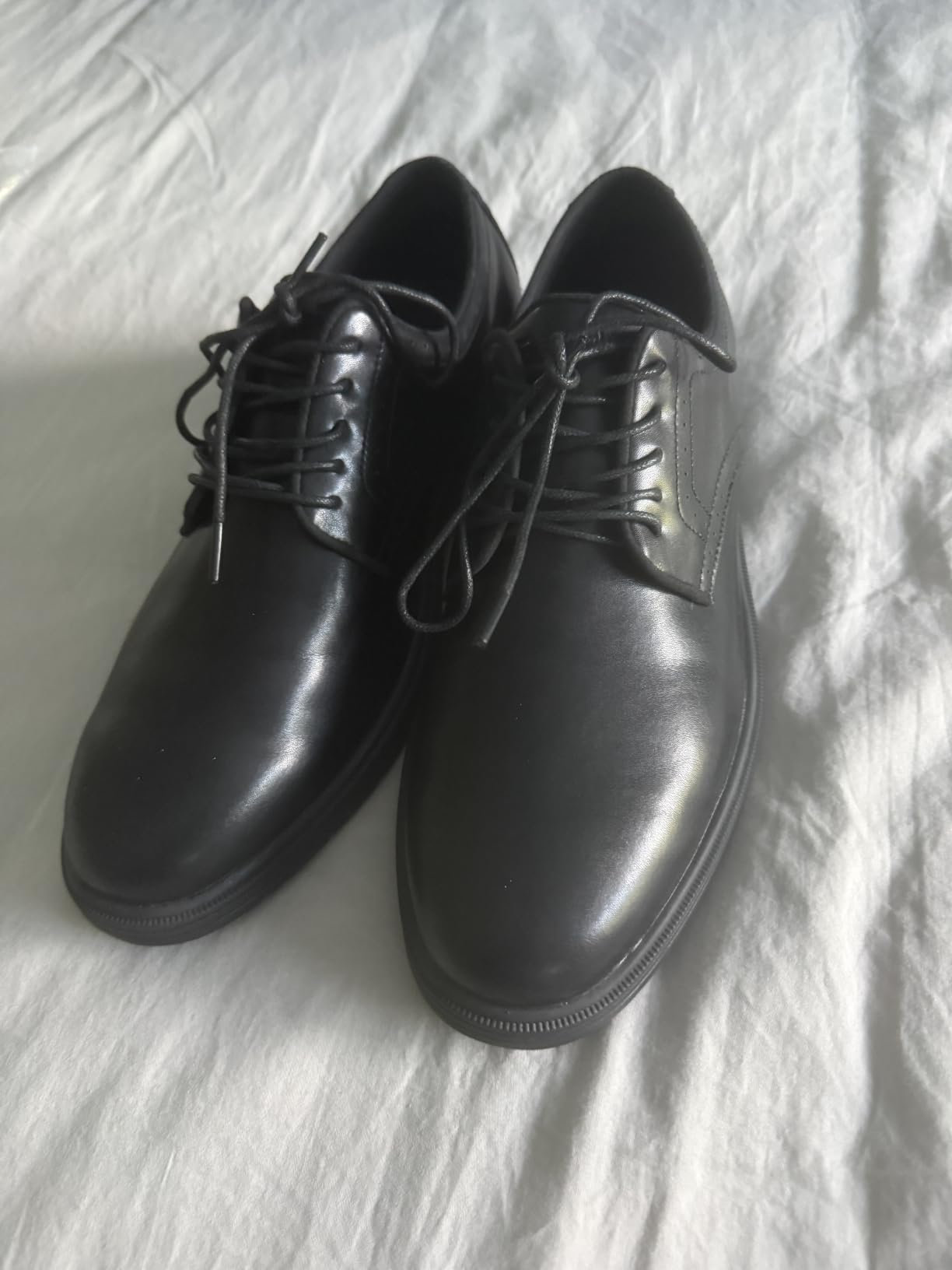 Orthopedic Business Leather Dress Shoes: Comfortable Arch Support Plantar Fasciitis Formal Oxfords, Orthotics Flat Feet Work Casual Standing Casual Shoes for Foot and Heel Pain customer photo 1