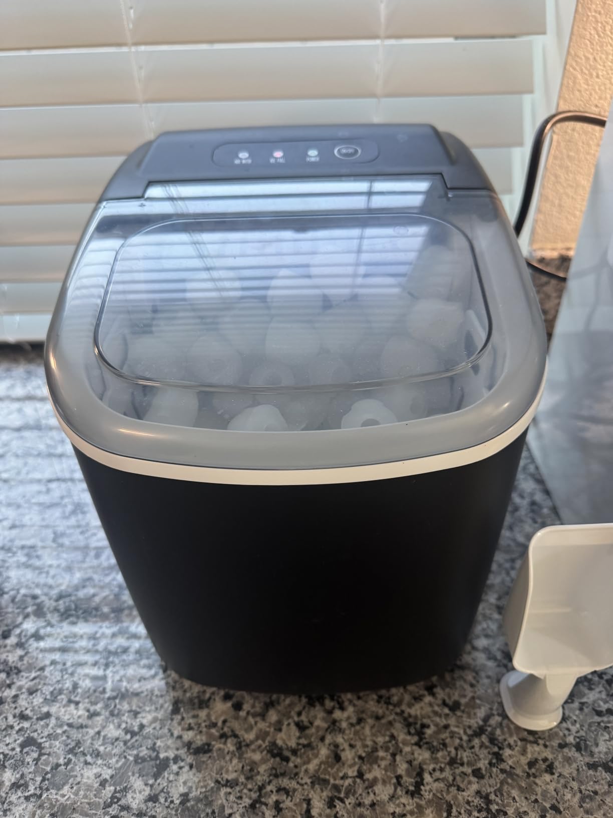 Electactic Nugget Ice Maker Countertop, 35Lbs/24H, Ready in 7 Mins Pebble Ice Maker Machine, Self-Cleaning Pellet Ice Maker with Ice Scoop&Basket, Countertop Sonic Ice Makers for Home,Stainless Steel customer photo 2