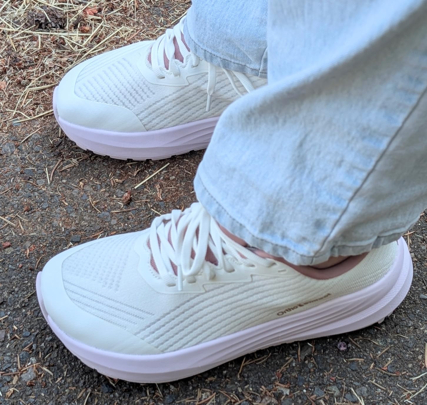 OrthoComfoot Women's Orthopedic Trail Running Sneakers: Wide Toe Box Arch Support Plantar Fasciitis Diabetic Sports Shoes, Comfortable Flat Feet Hiking Walking Athletic Sneakers for Foot & Heel Pain customer photo 1