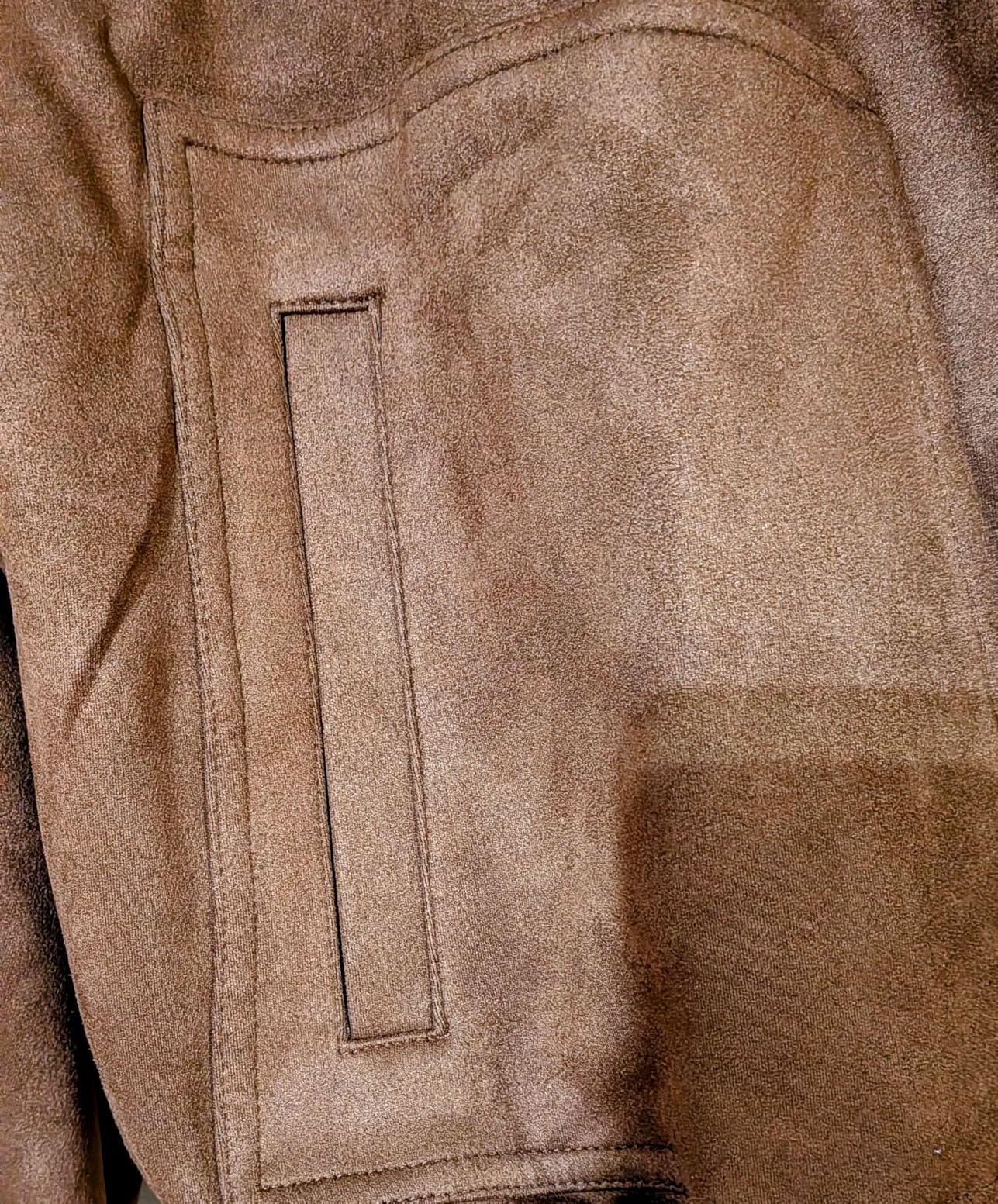 GRACE KARIN Women's Faux Suede Jacket Fall Long Sleeve Coat customer photo 2