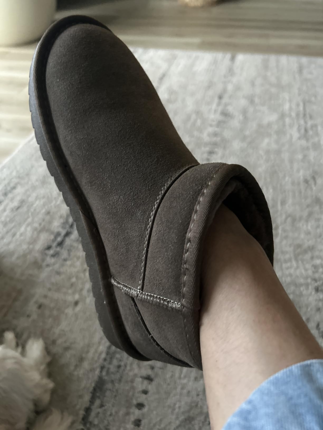 100% Genuine Leather Womens Boots Fur-Lined Booties Ankle Boots for Women customer photo 1